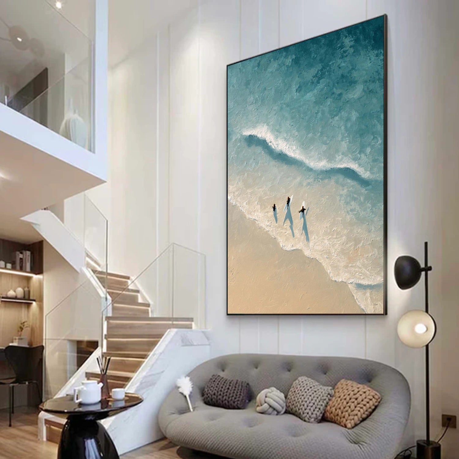 Abstract Ocean And Sky Wall Art #OS042