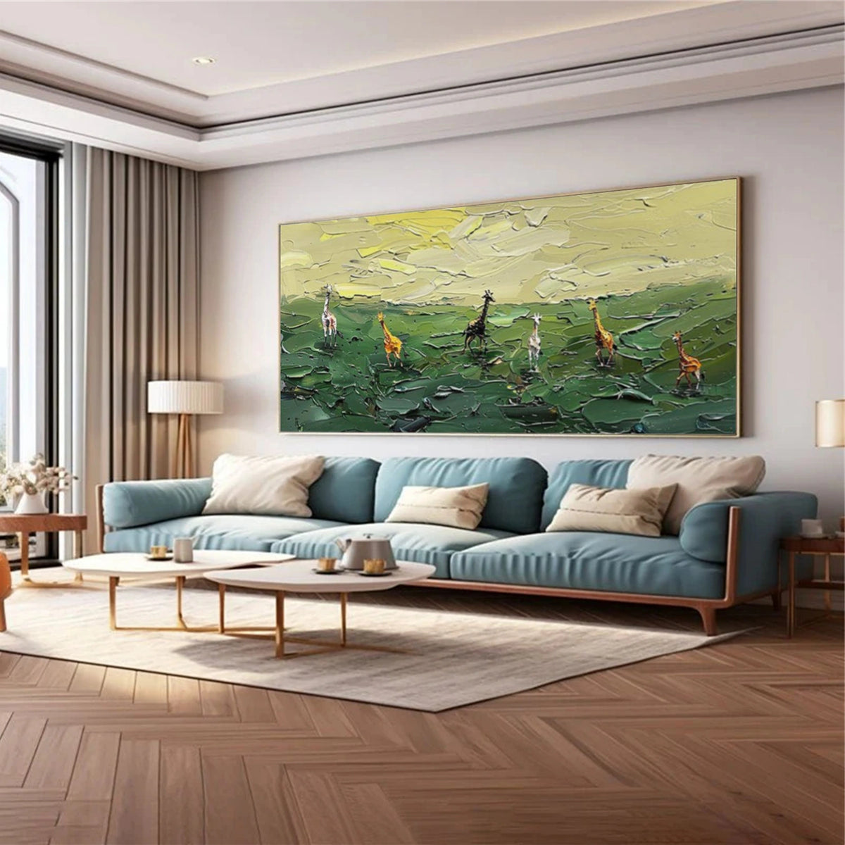 Abstract Animal Giraffe Texture Wall Art #AN007