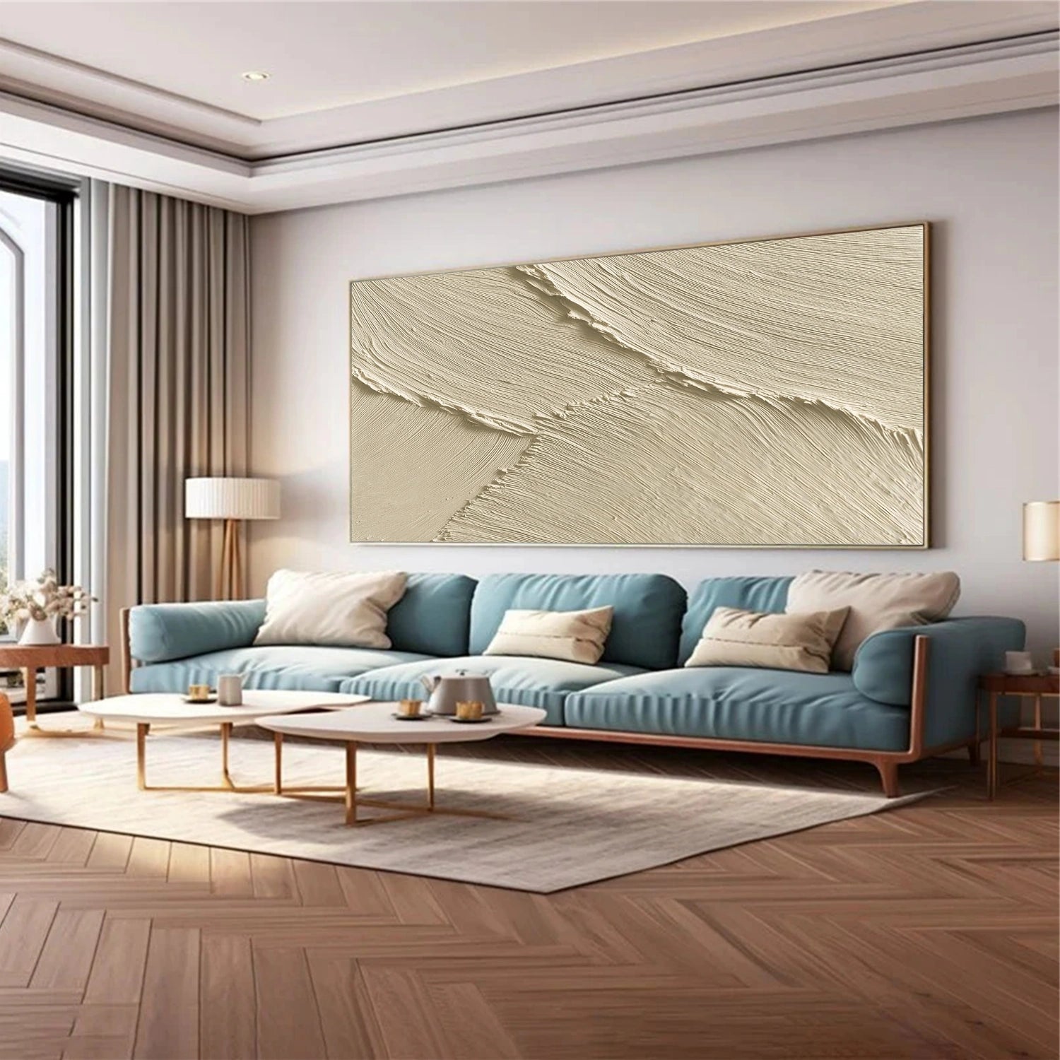 Beige Minimalist Textured Wall Art #MW028