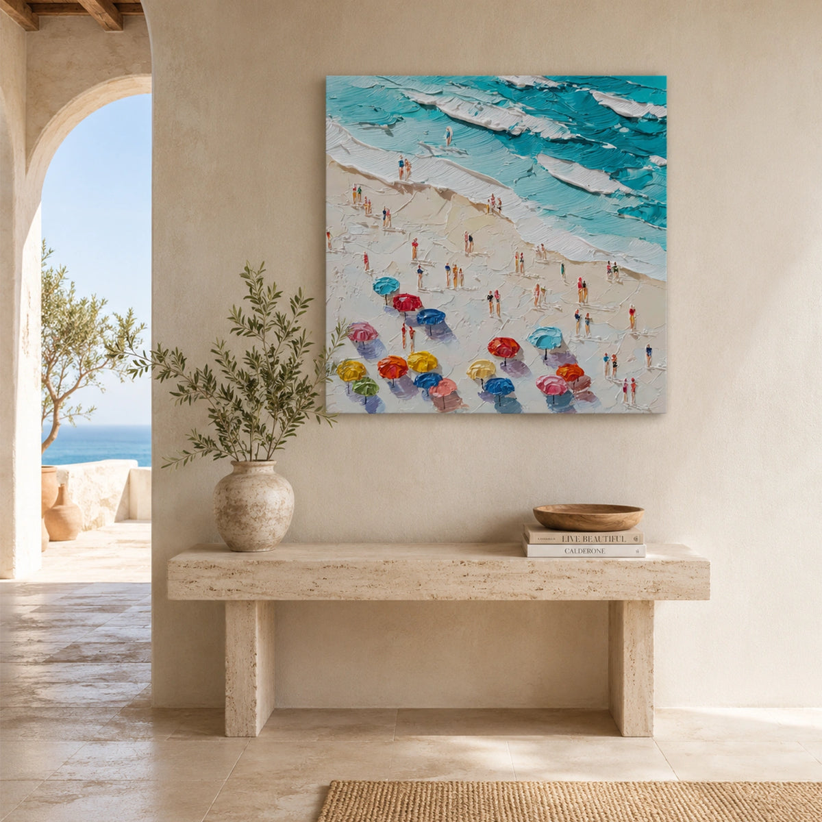 Abstract Ocean And Sky Wall Art #OS021