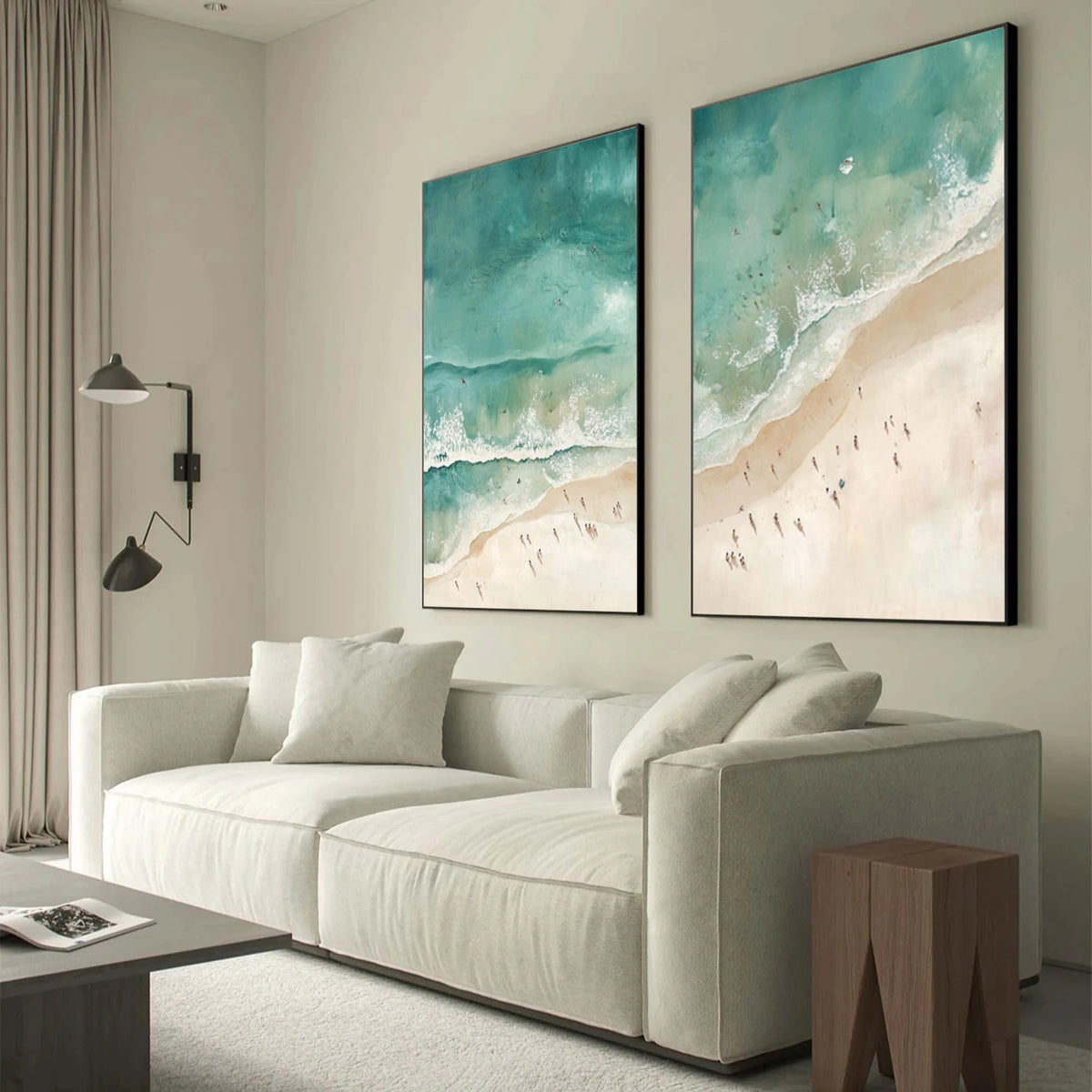 Abstract Ocean And Sky Wall Art Set of 2 #OS131