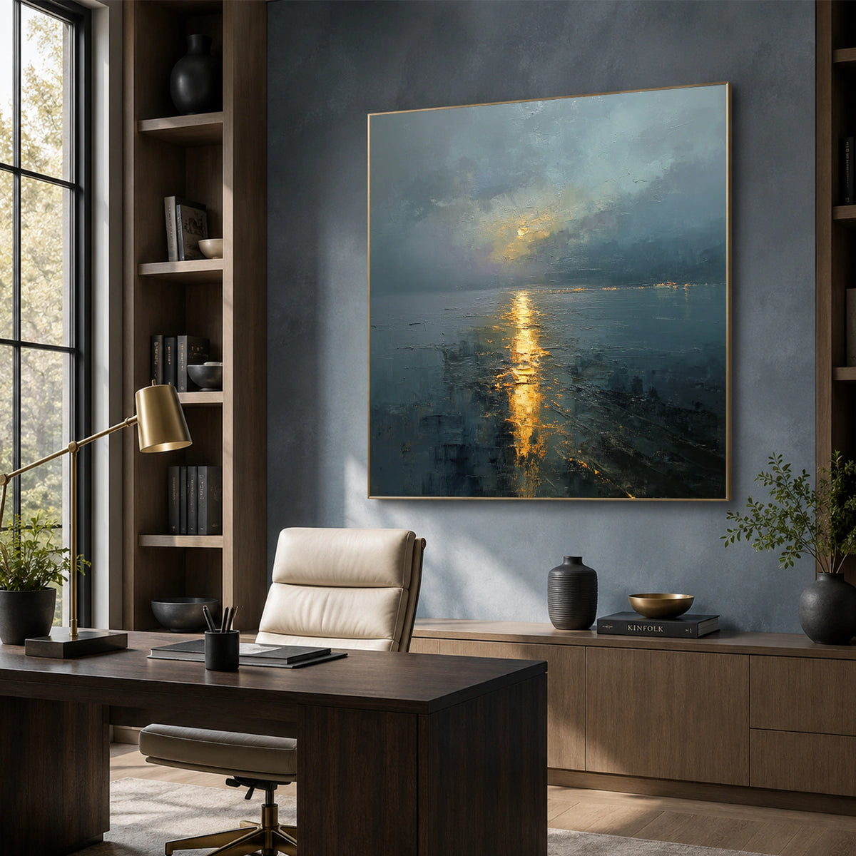 Abstract Ocean And Sky Wall Art #OS086