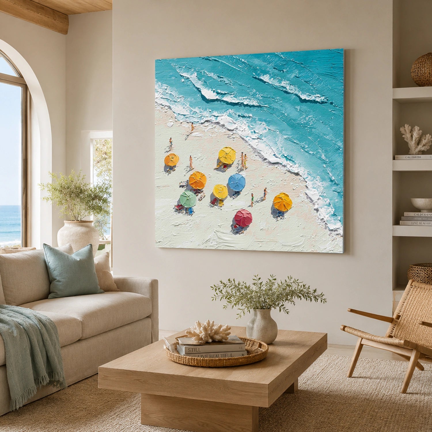 Abstract Ocean And Sky Wall Art #OS012