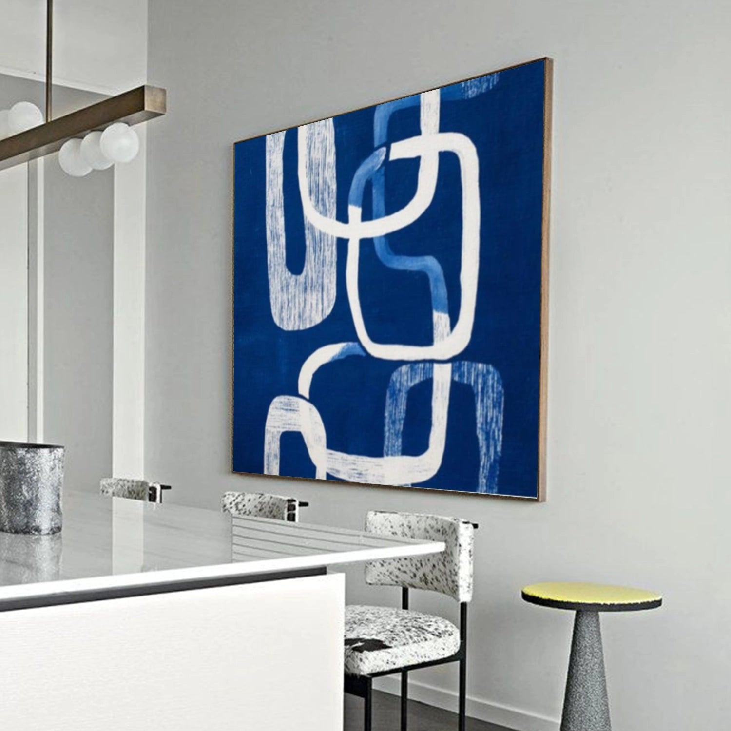 Blue Abstract Wall Art #AW040