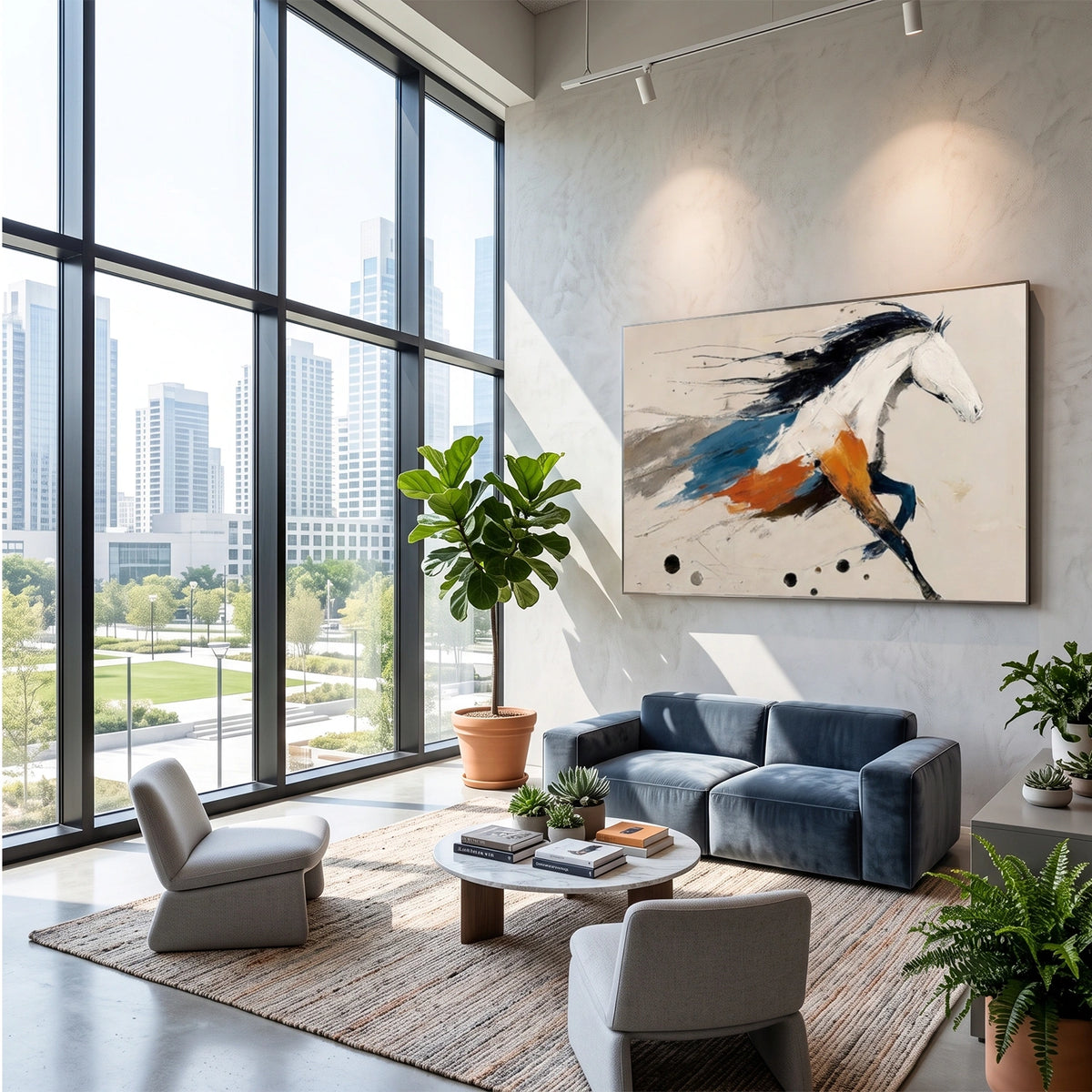 Abstract Animal Horse Wall Art #AN042