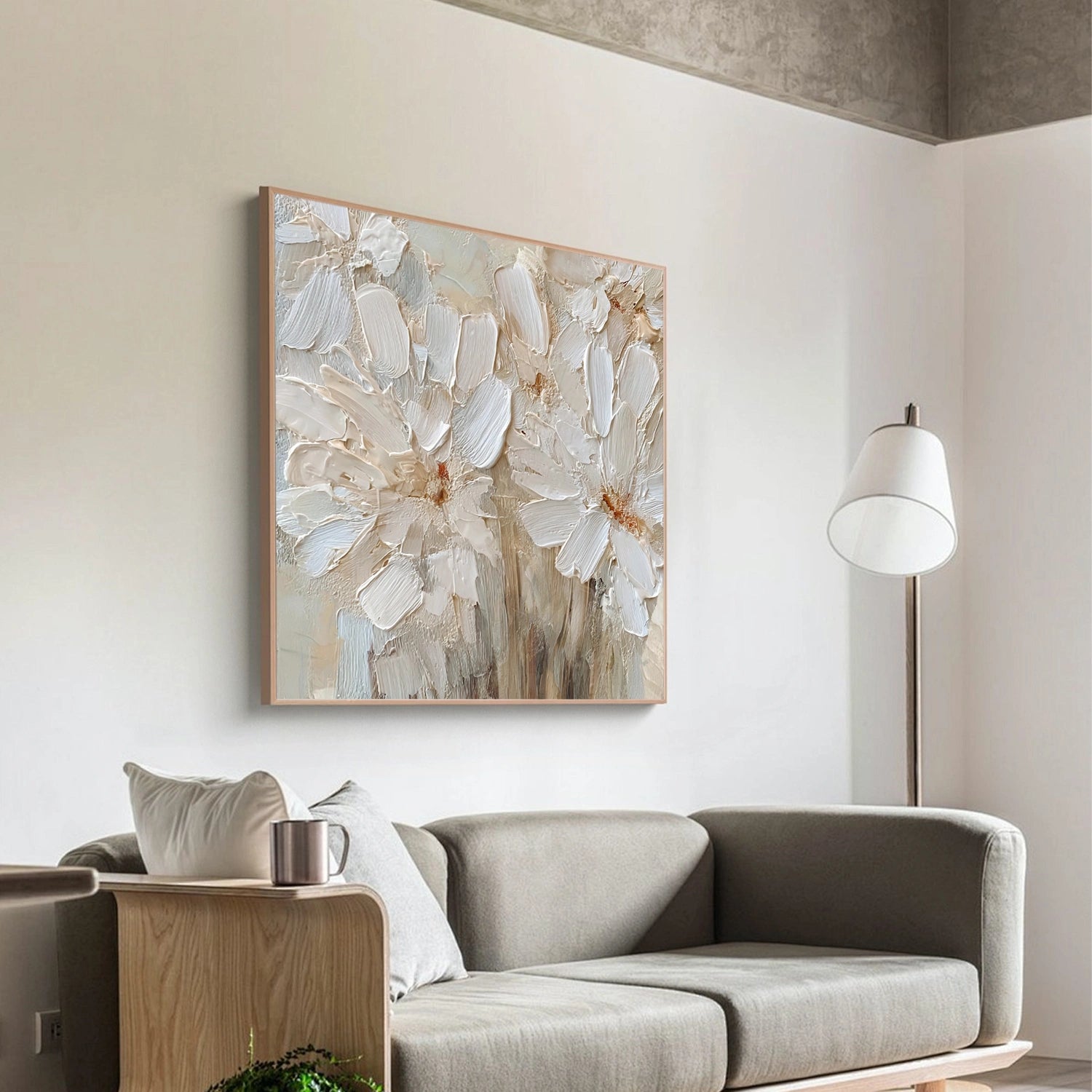 Abstract Flower And Tree Textured Wall Art #FT028