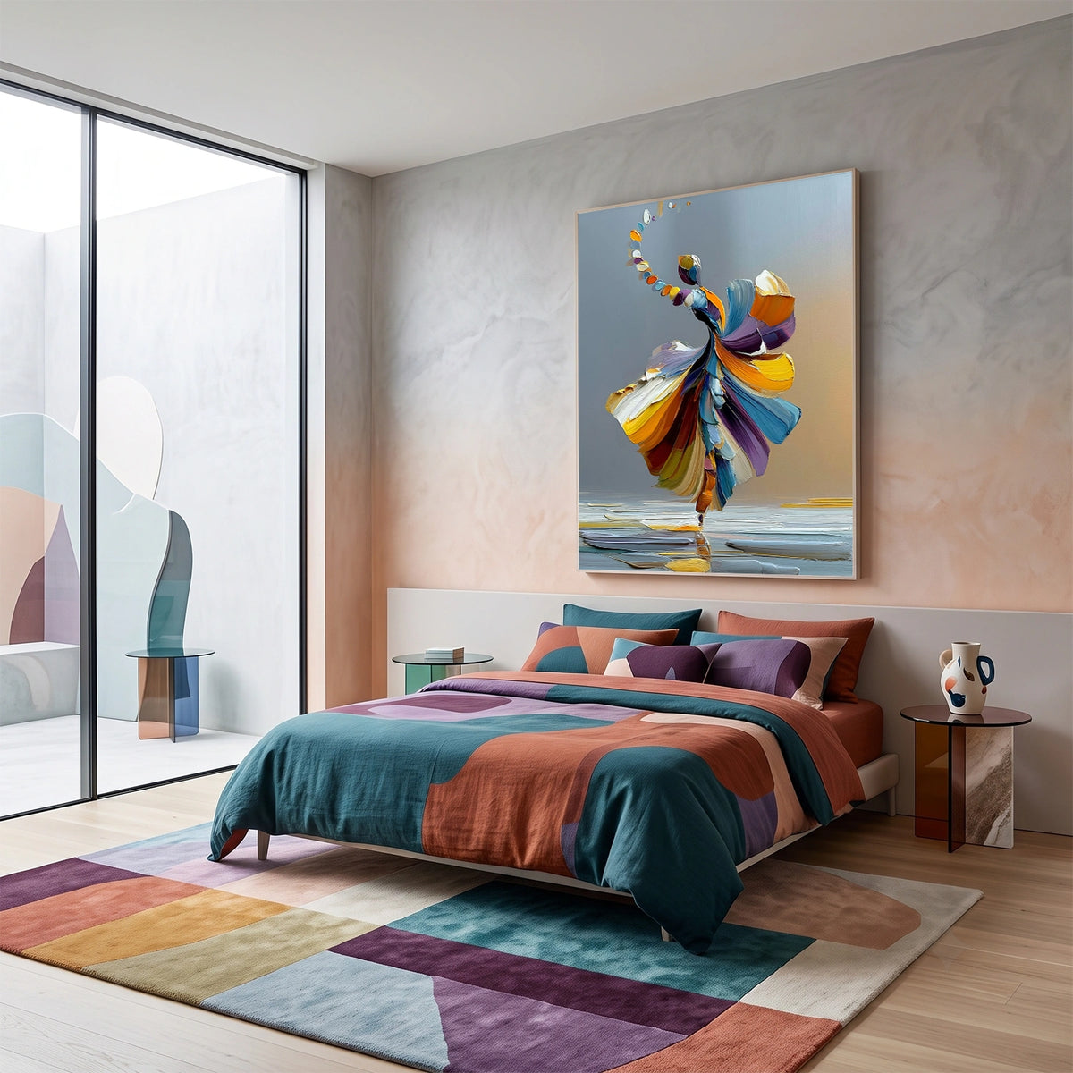 Abstract Portrait Textured Wall Art #LA026