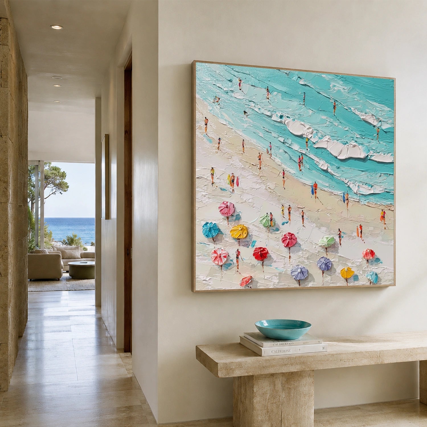 Abstract Ocean And Sky Wall Art #OS018