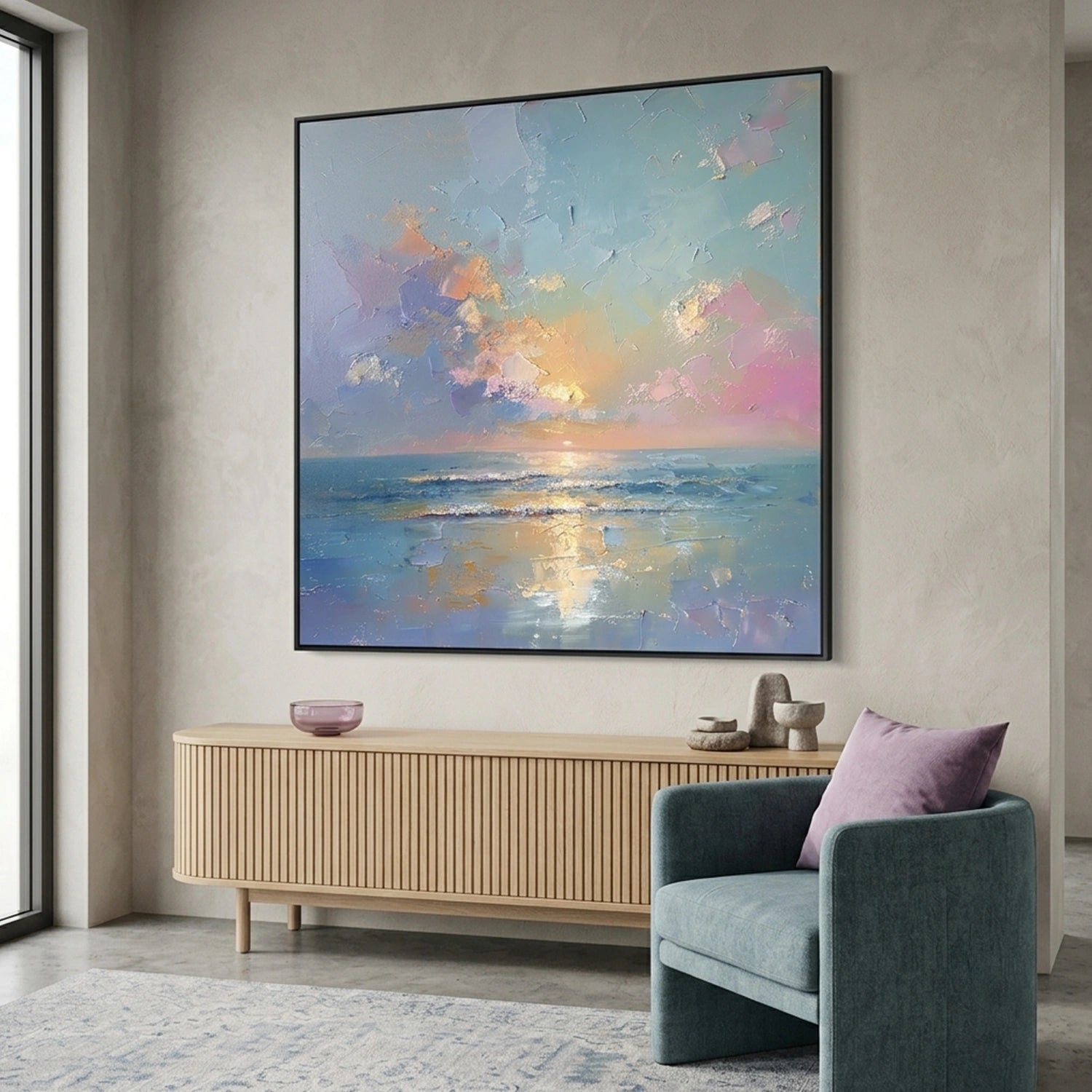Abstract Ocean And Sky Wall Art #OS009