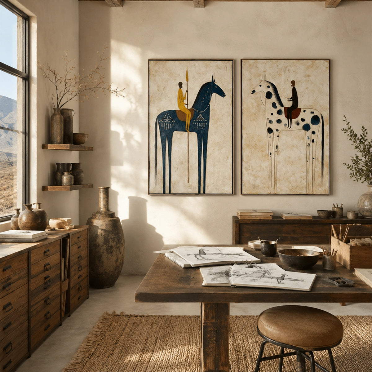 Western Cowboy Wall Art Set of 2 #AC003