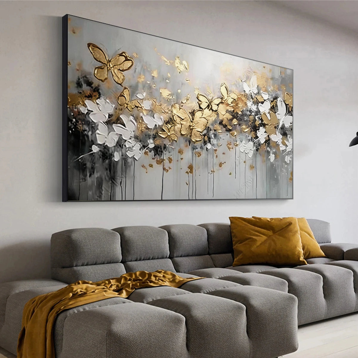 Abstract Flower And Tree Textured Wall Art #FT042
