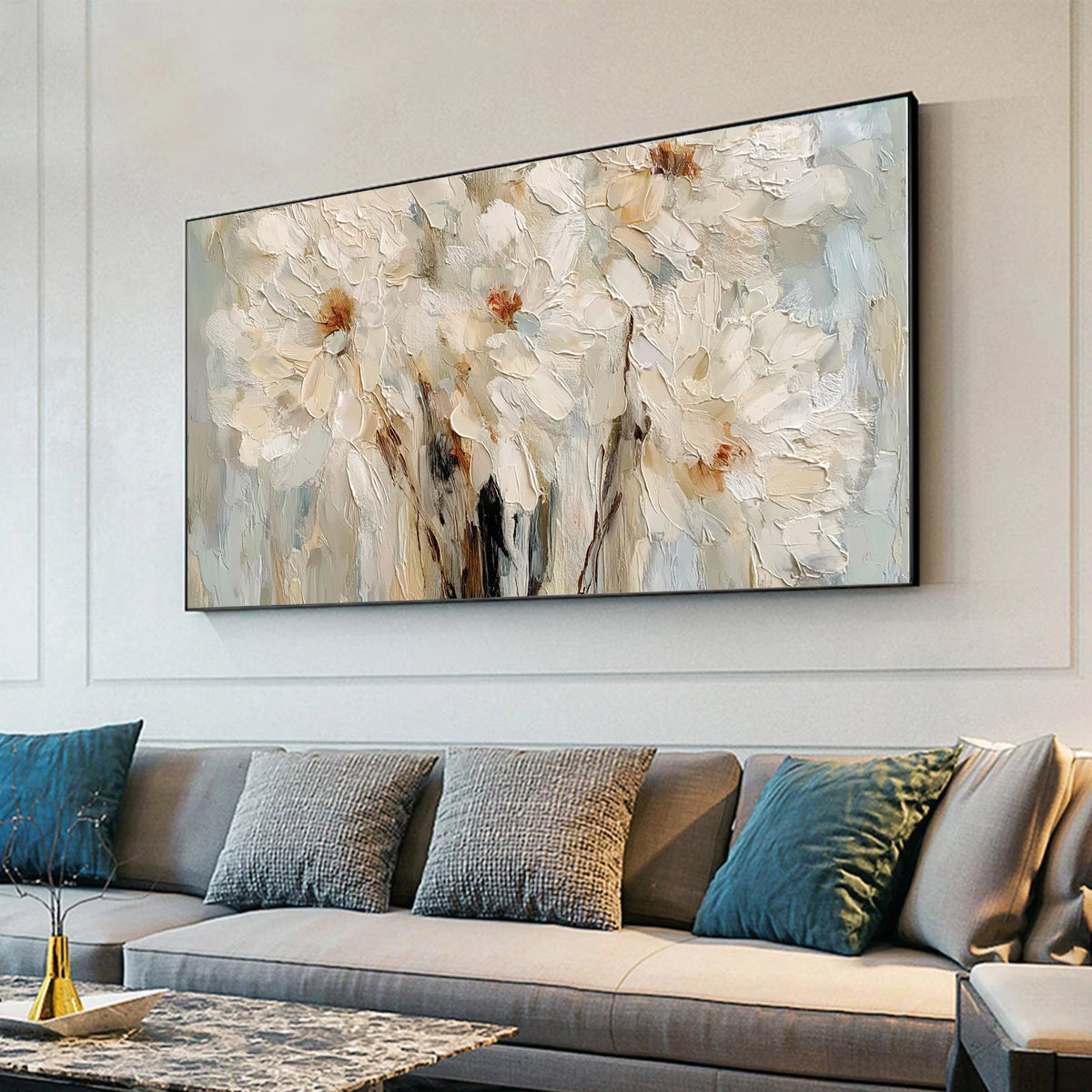 Abstract Flower And Tree Textured Wall Art #FT023