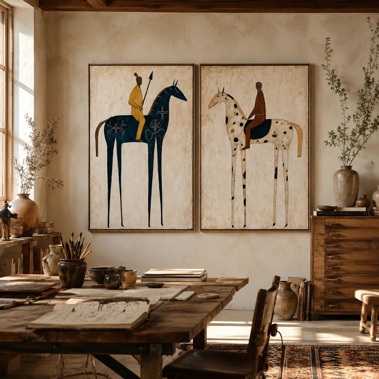 Western Cowboy Wall Art Set of 2 #AC004