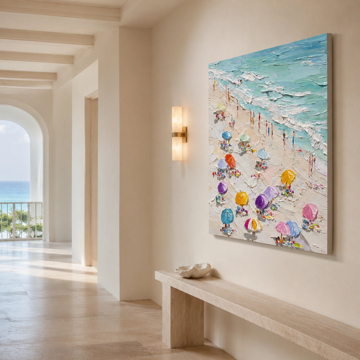 Abstract Ocean And Sky Wall Art #OS014