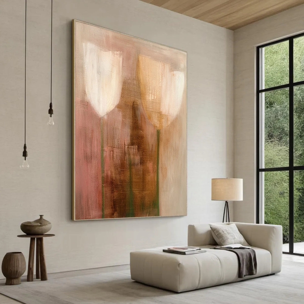 Abstract Flower And Tree Wall Art #FT045