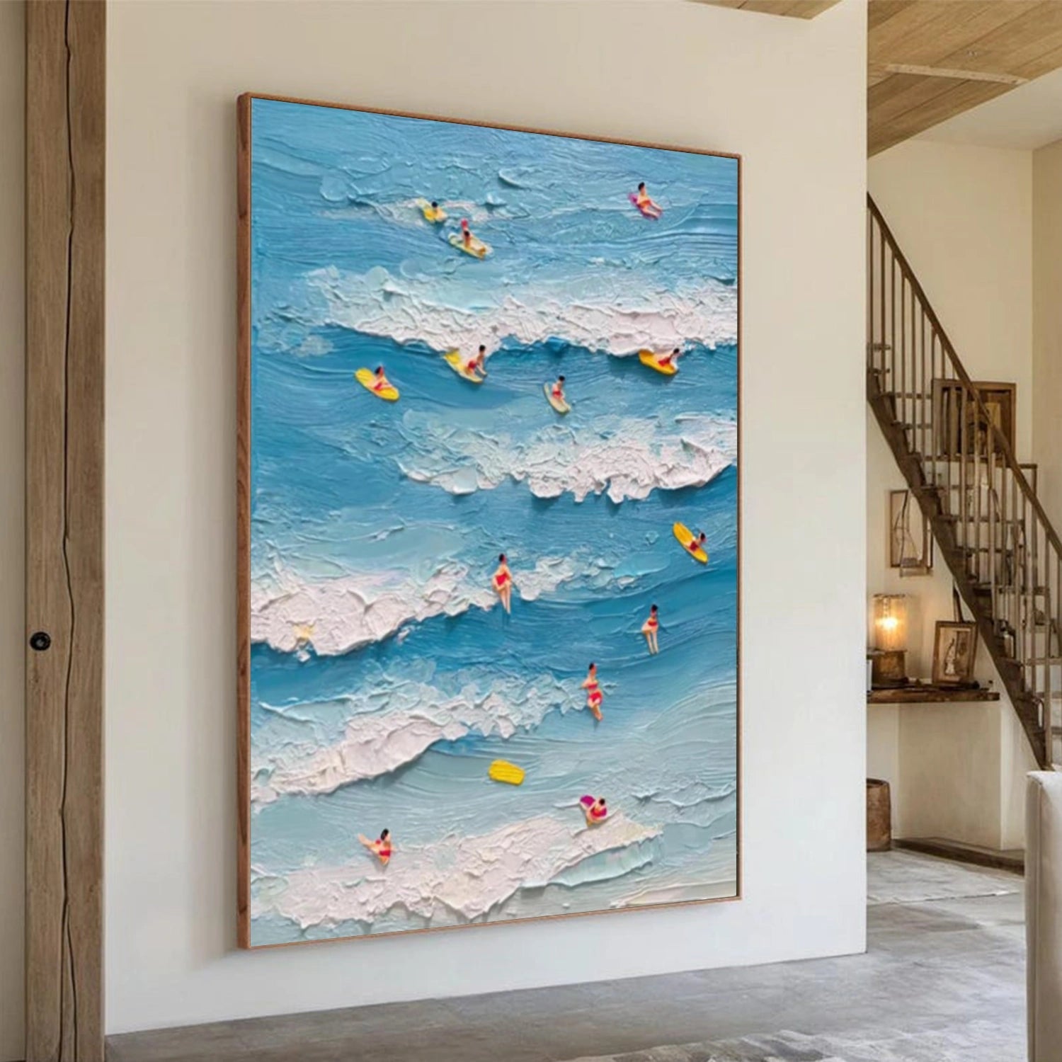 Surfing Sports Textured Wall Art #SC013