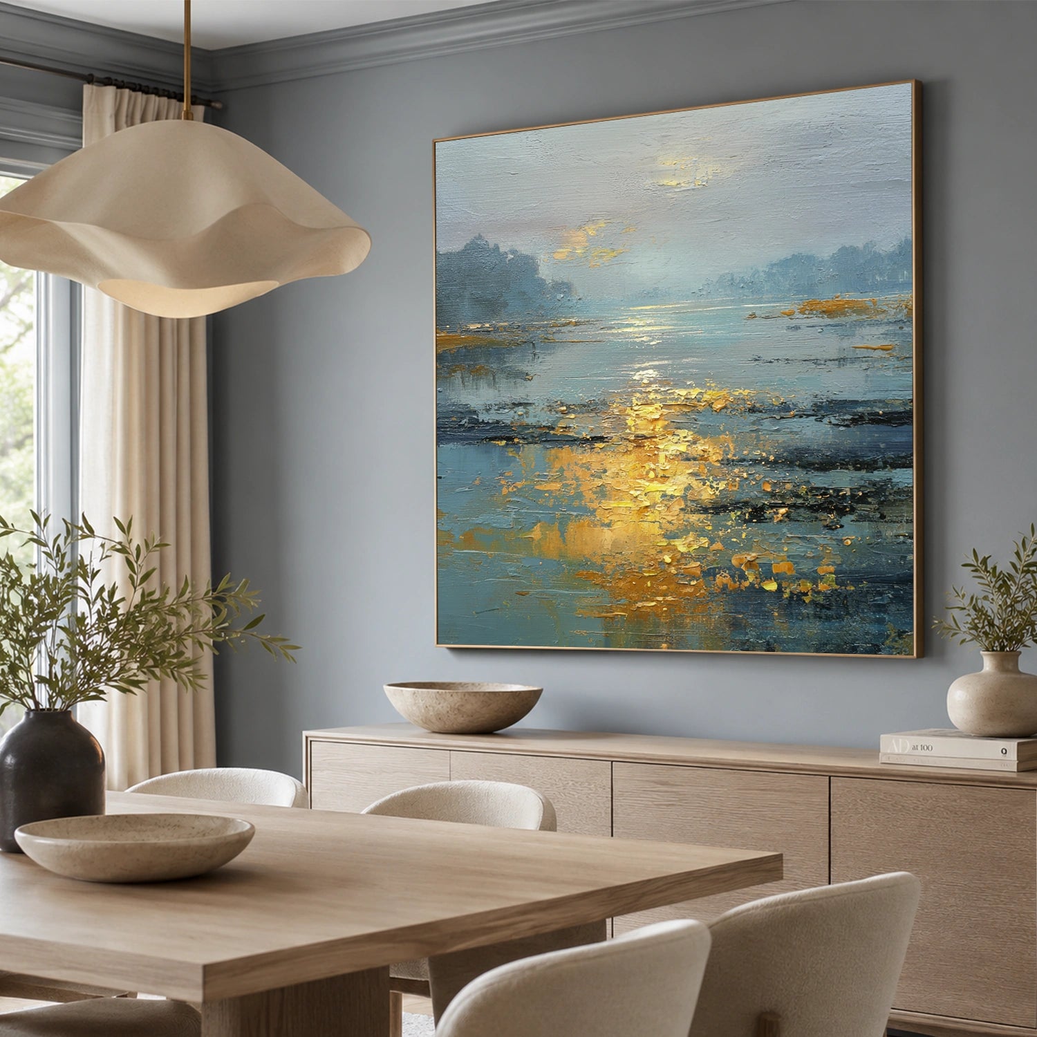 Abstract Ocean And Sky Wall Art #OS073