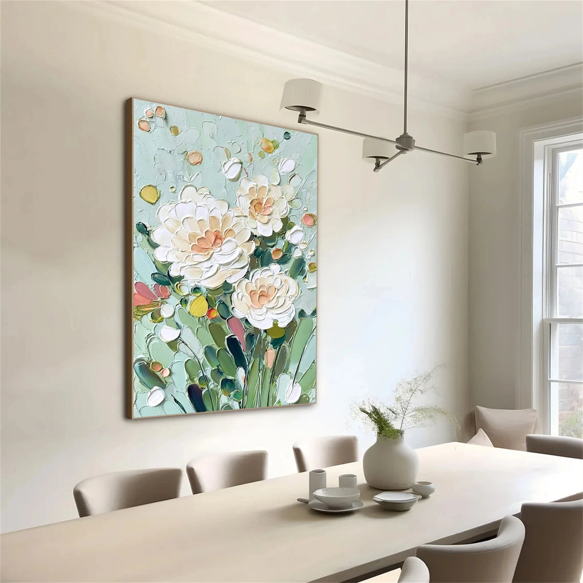 Abstract Flower And Tree Textured Wall Art #FT044