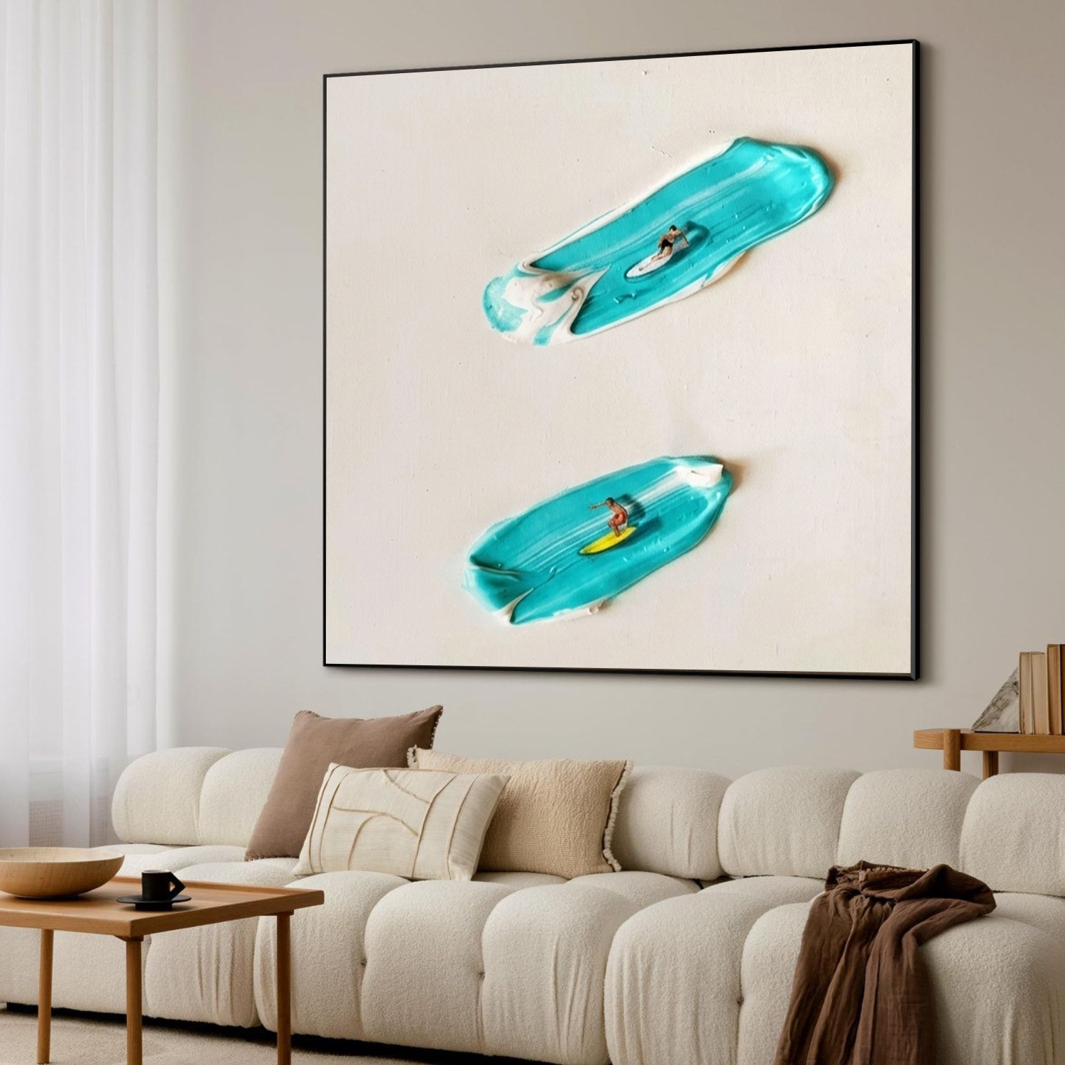 Surfing Sports Textured Wall Art #SC024