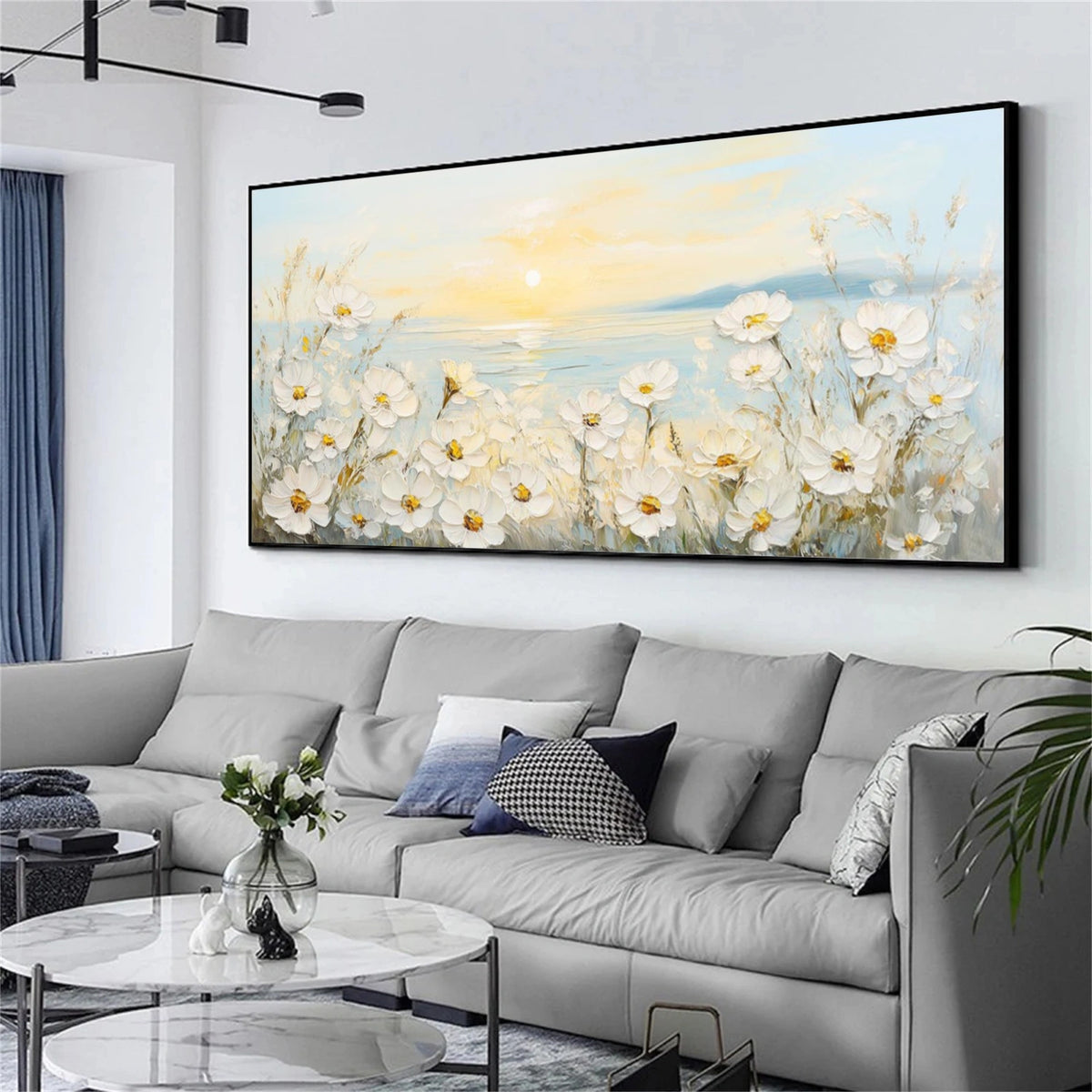 Abstract Flower And Tree Textured Wall Art #FT022