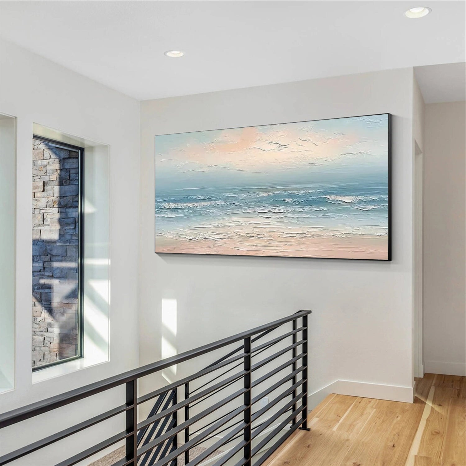 Abstract Ocean And Sky Wall Art #OS045