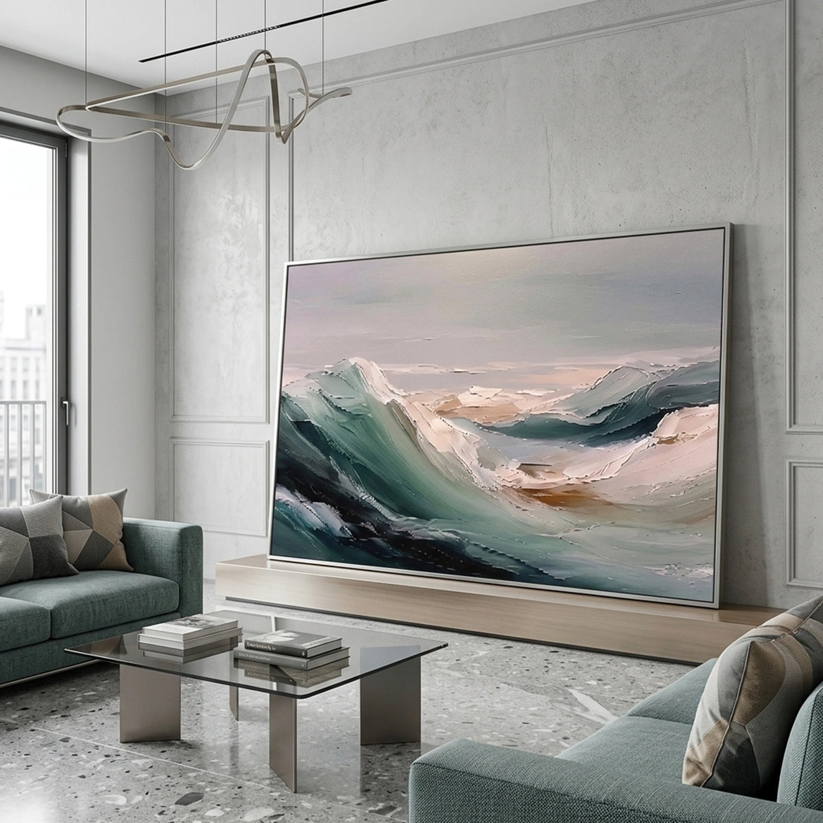 Abstract Ocean And Sky Wall Art #OS111