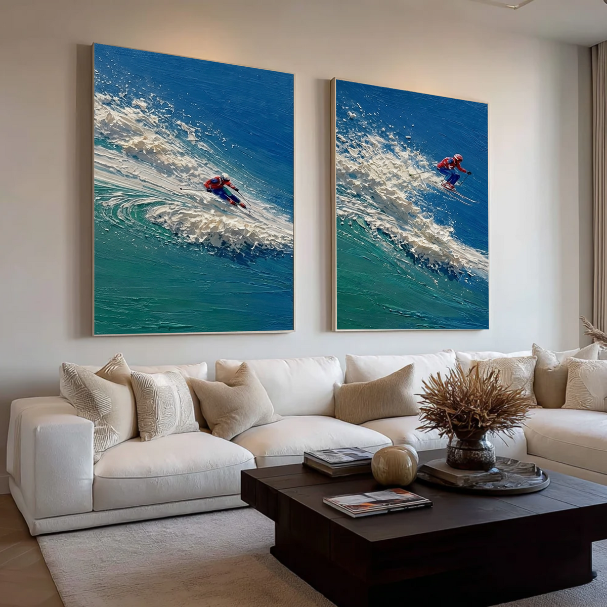 Surfing Sports Textured Wall Art Set of 2 #SC052
