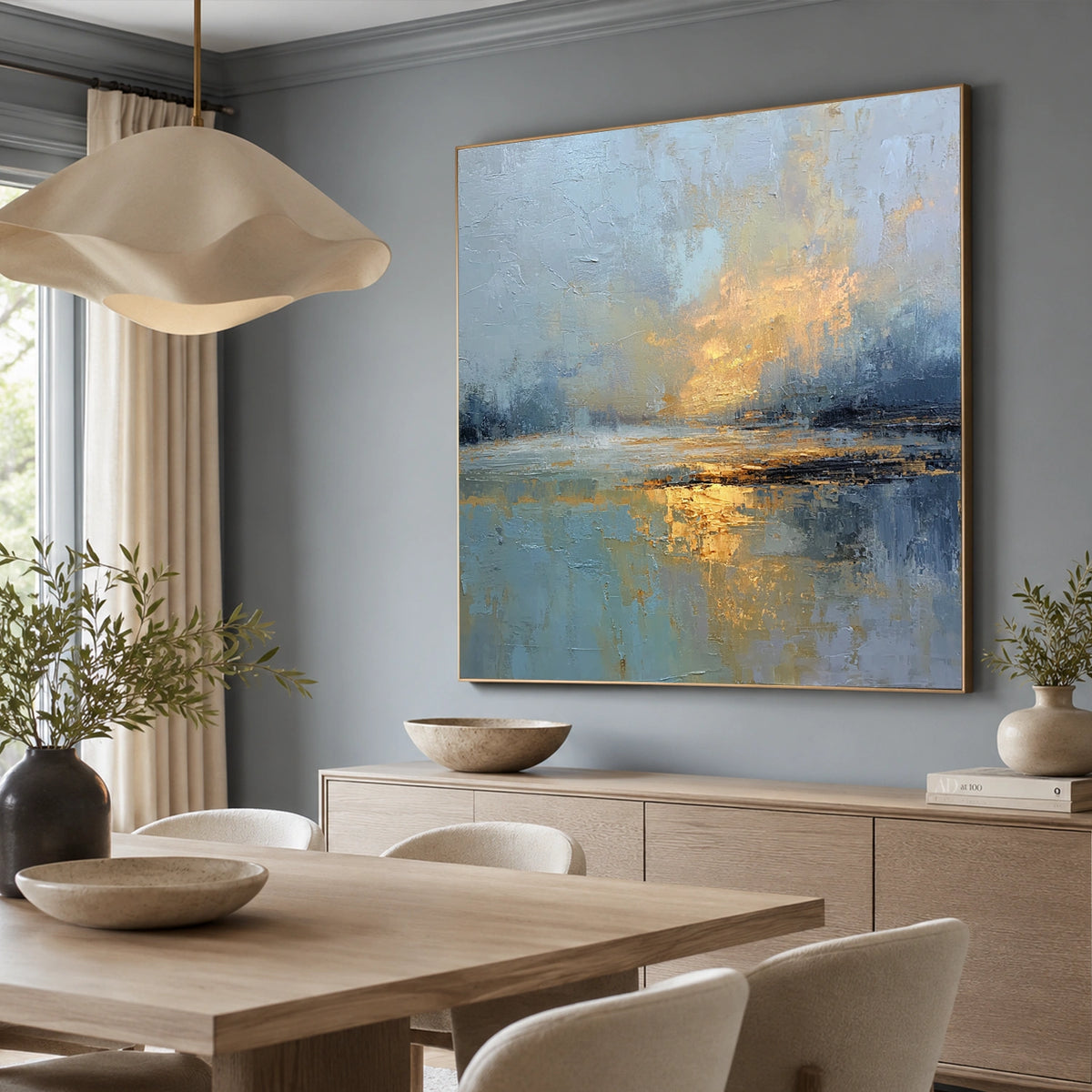 Abstract Ocean And Sky Wall Art #OS088