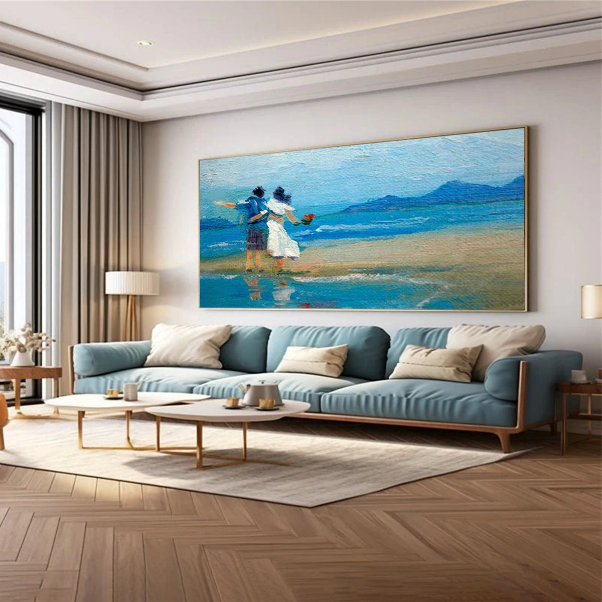 Abstract Ocean And Sky Wall Art #OS104