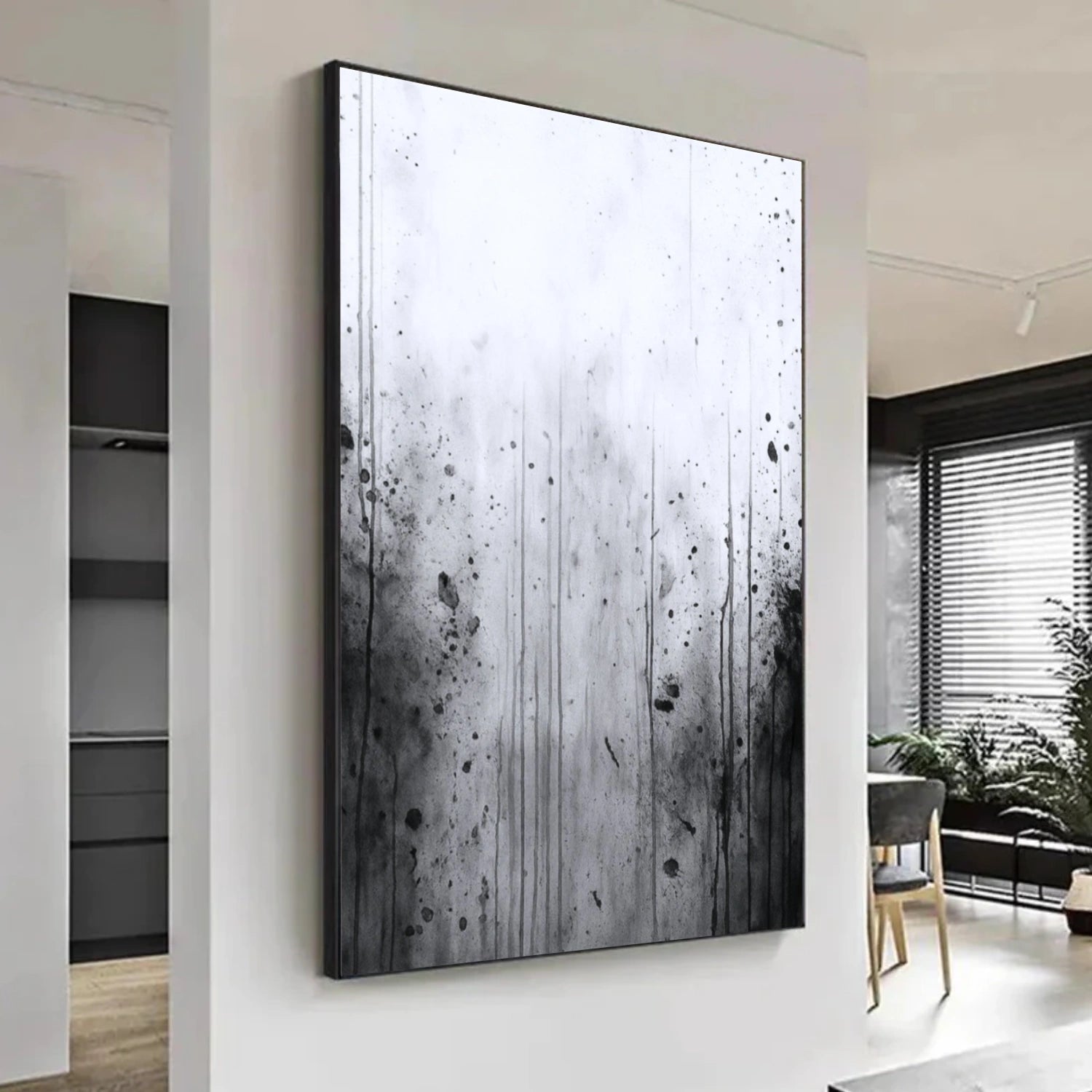 Black and White Abstract Wall Art #AW005
