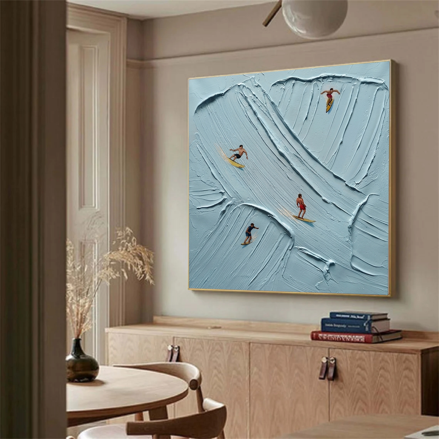 Surfing Sports Textured Wall Art #SC023