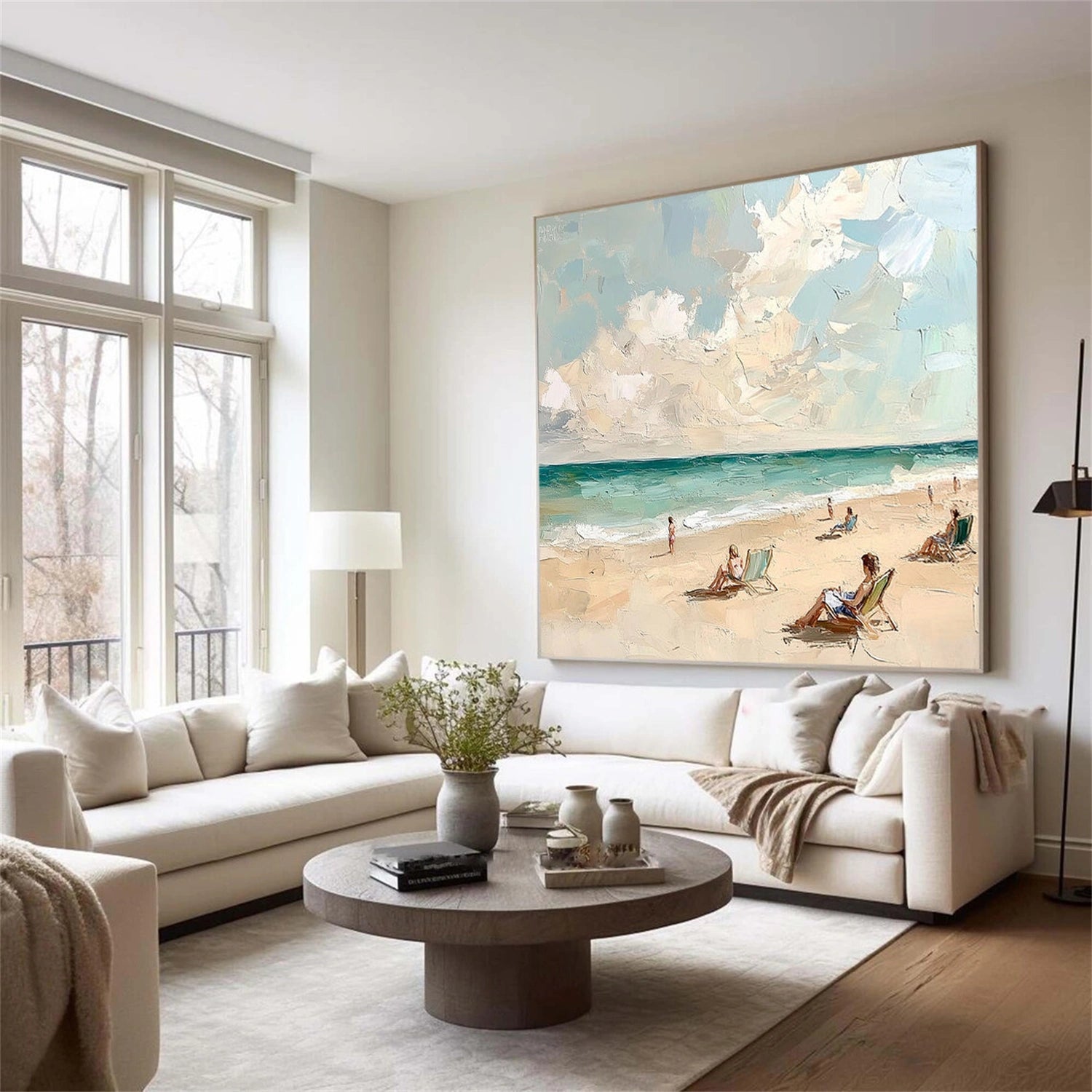 Abstract Ocean And Sky Wall Art #OS007