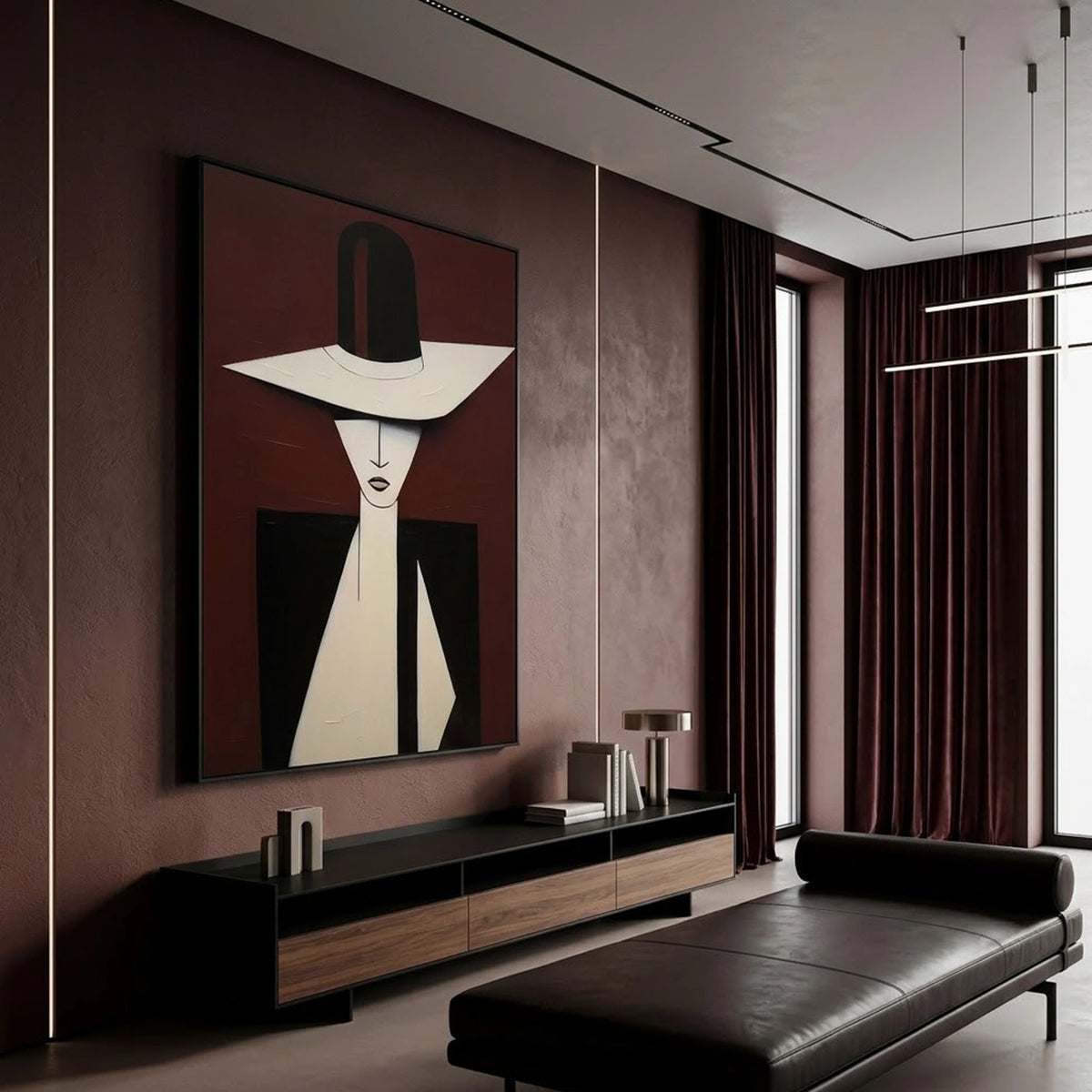 Abstract Portrait Wall Art #LA036