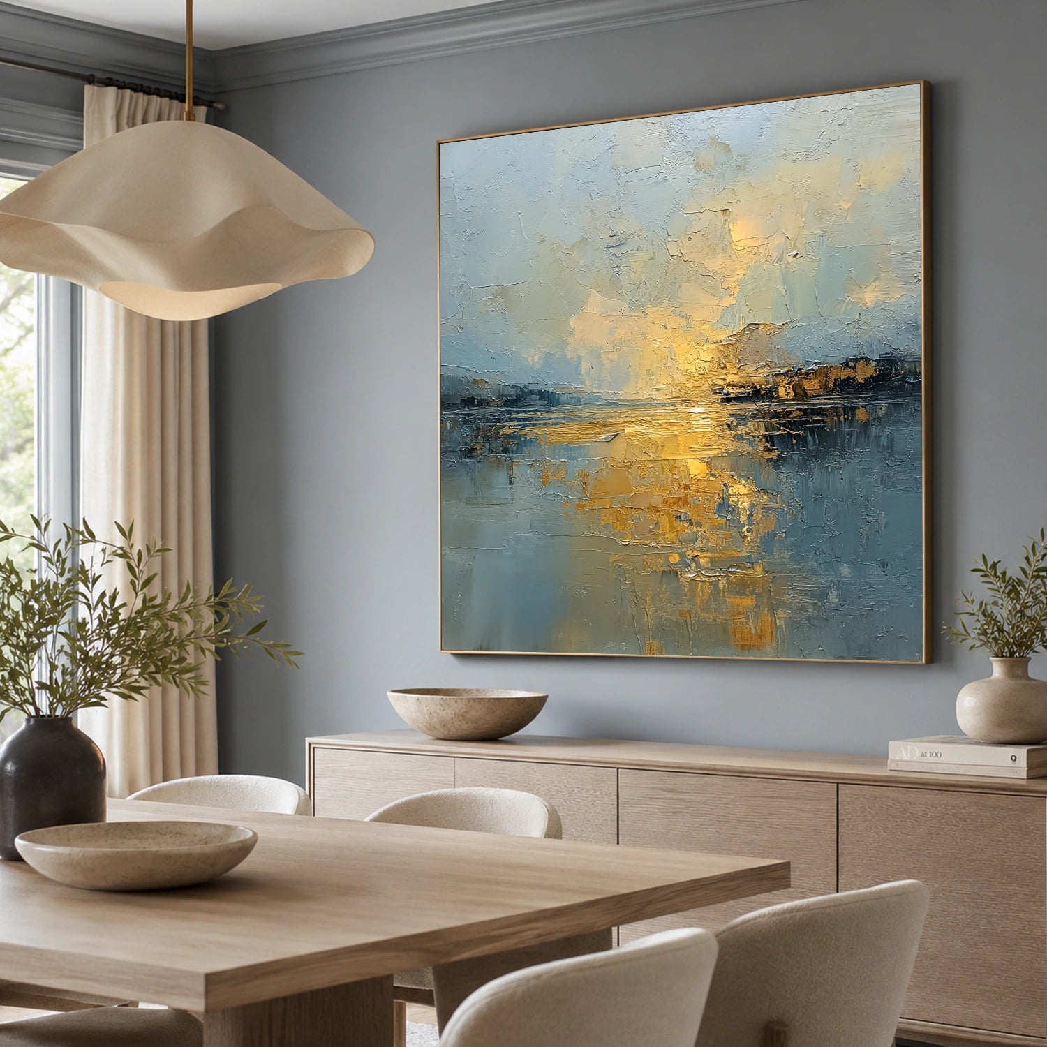 Abstract Ocean And Sky Wall Art #OS079