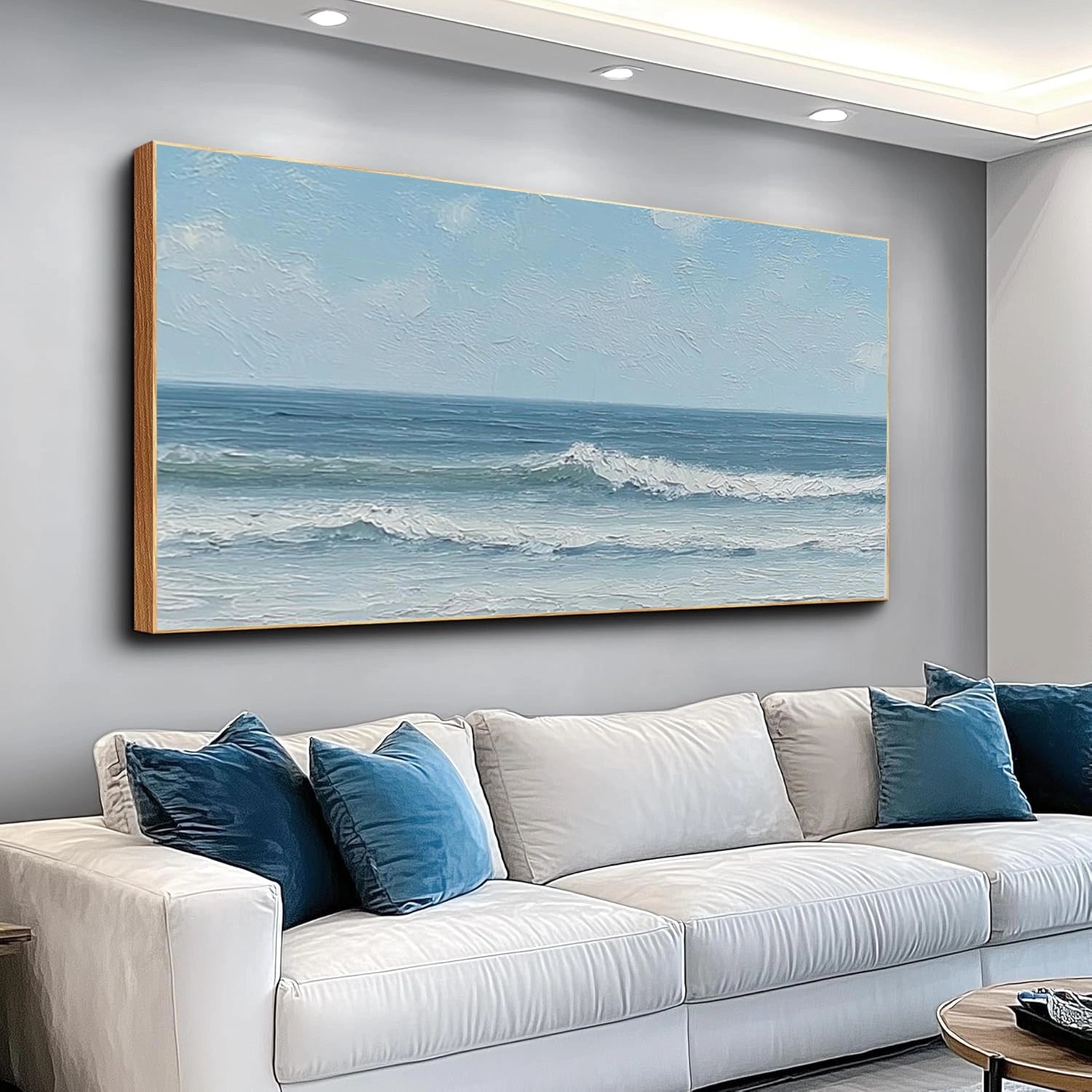 Abstract Ocean And Sky Wall Art #OS046