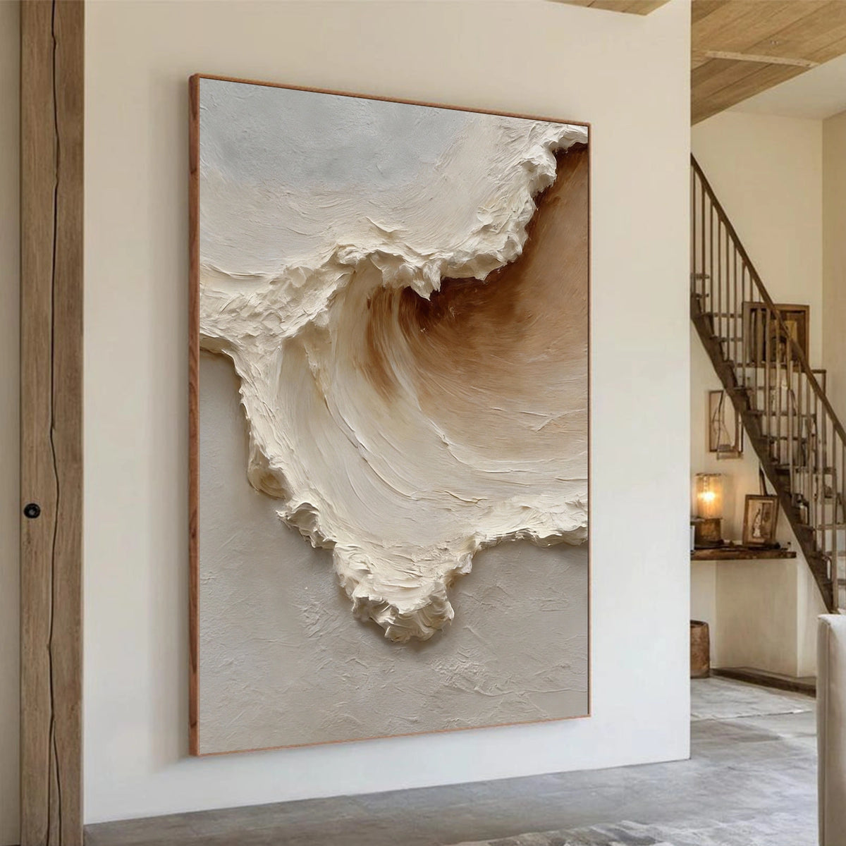 Minimalist Ocean And Sky Textured Wall Art #OS029