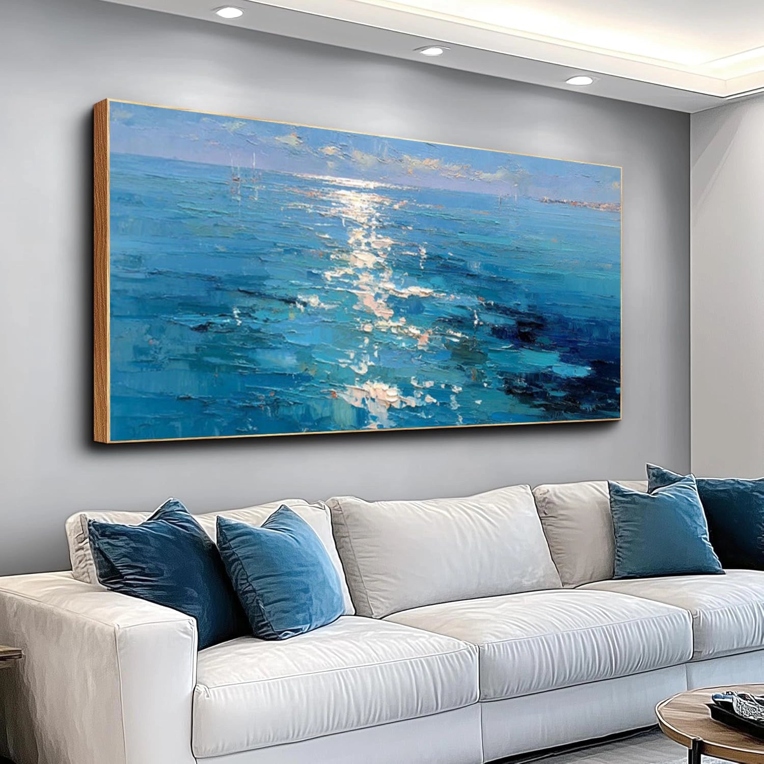 Abstract Ocean And Sky Wall Art #OS048