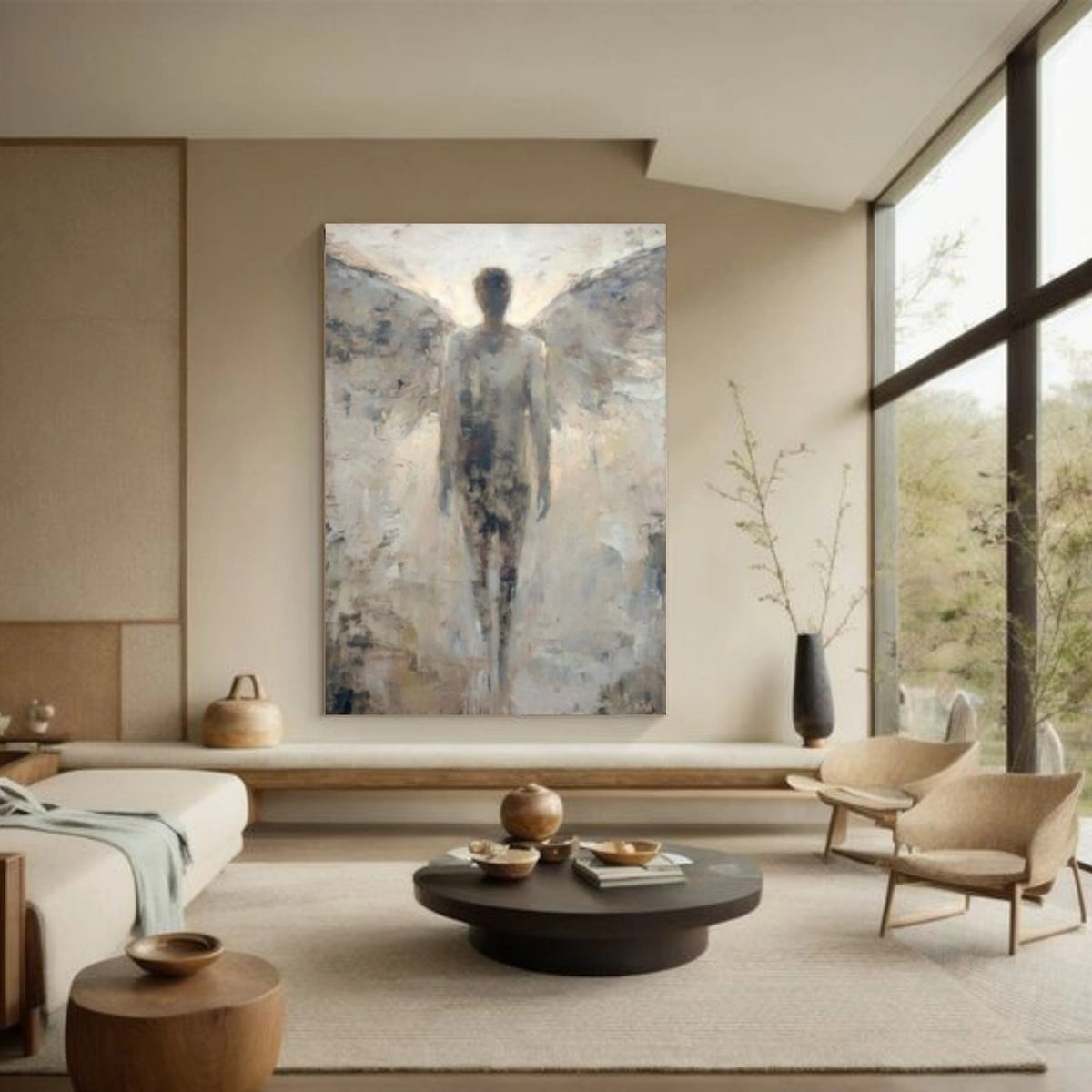 Abstract Angel Portrait Wall Art #LA047