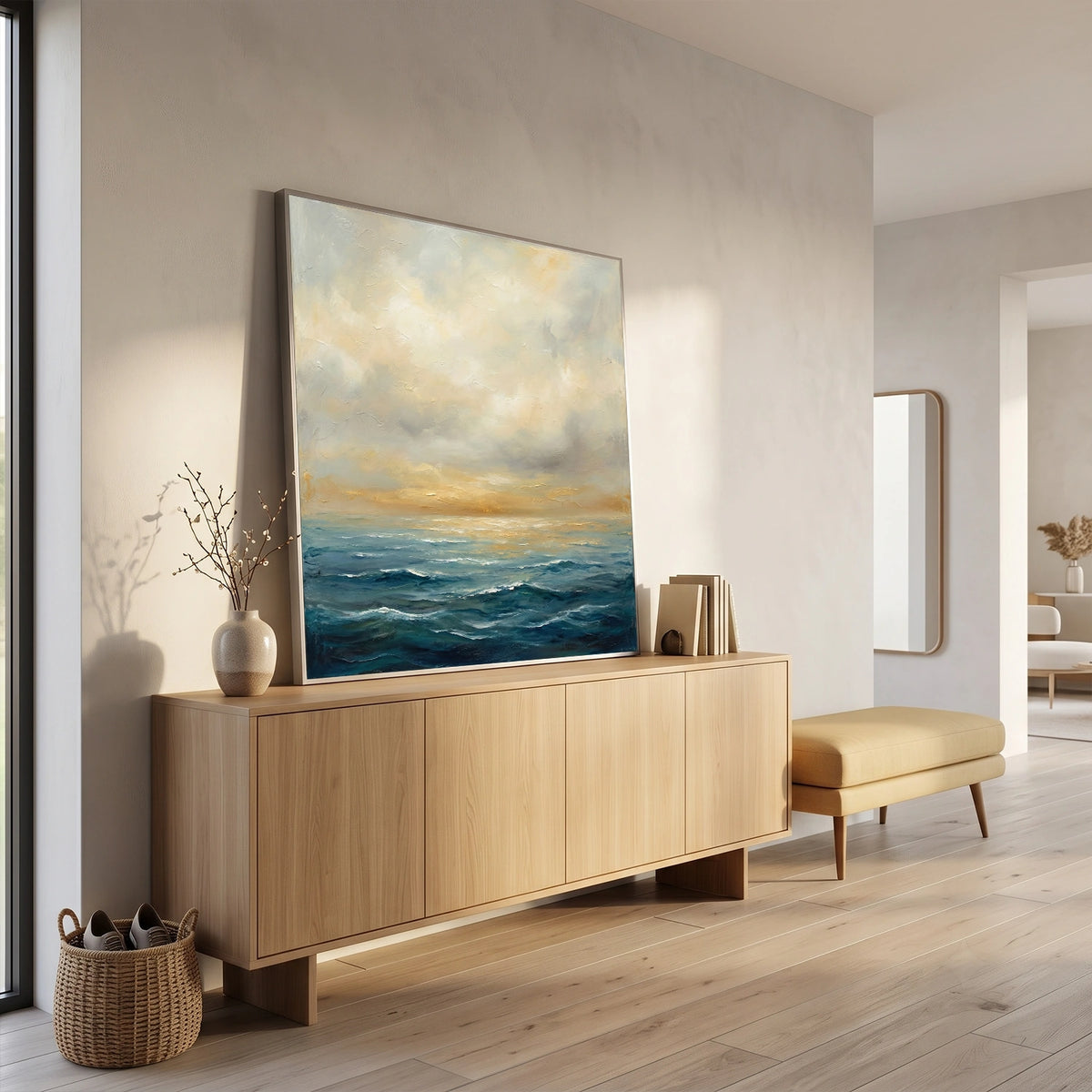 Abstract Ocean And Sky Wall Art #OS095