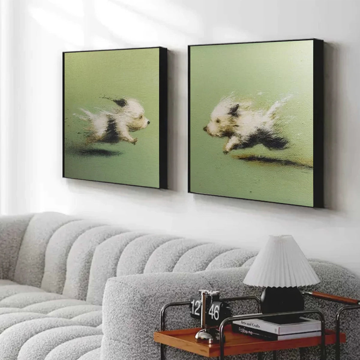 Abstract Animal Dog Wall Art Set of 2 #AN021