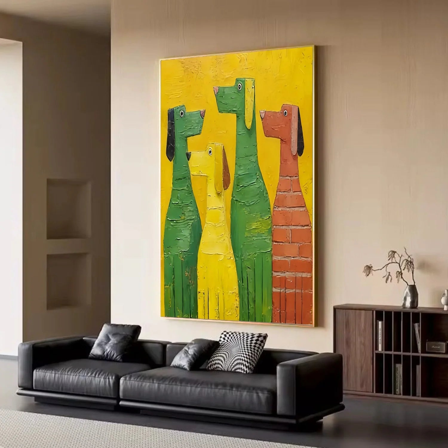 Abstract Dog Animal Wall Art #DL068