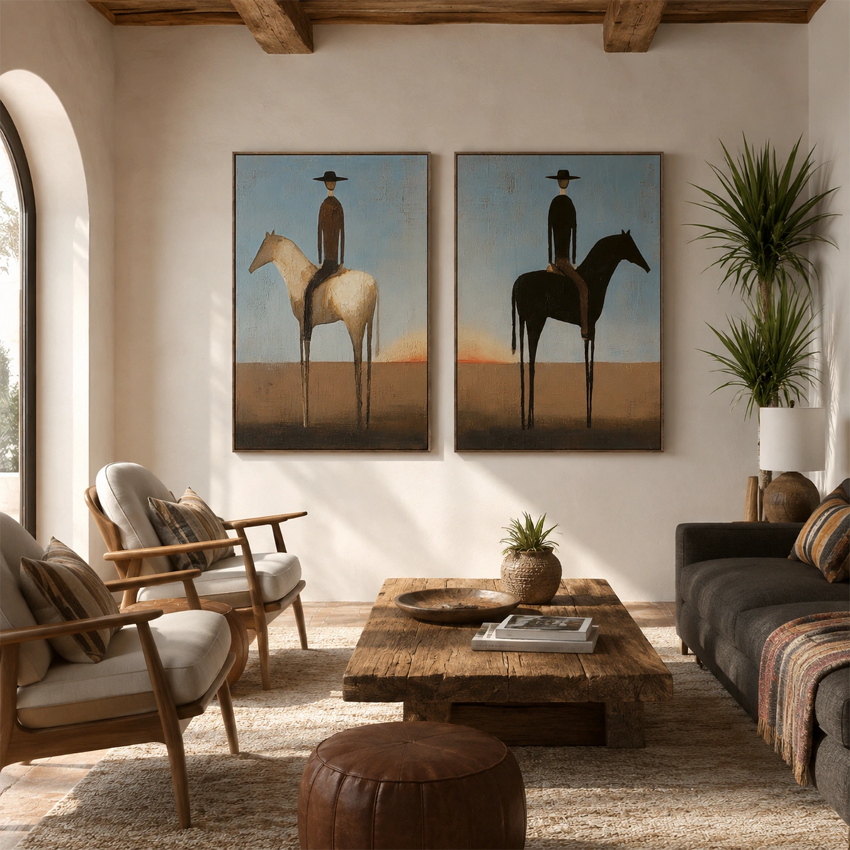 Western Cowboy Wall Art Set of 2 #AC033