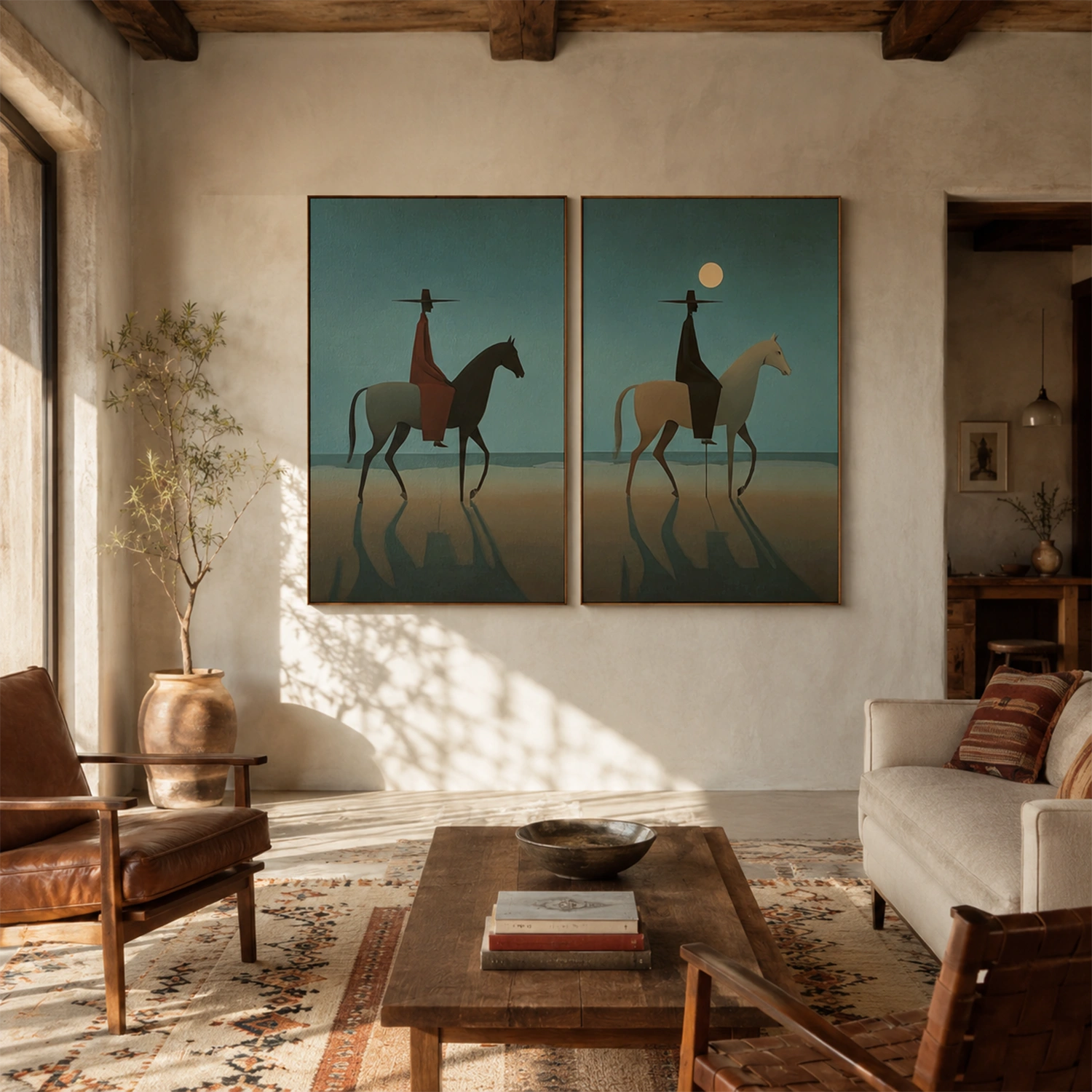 Western Cowboy Wall Art Set of 2 #AC034