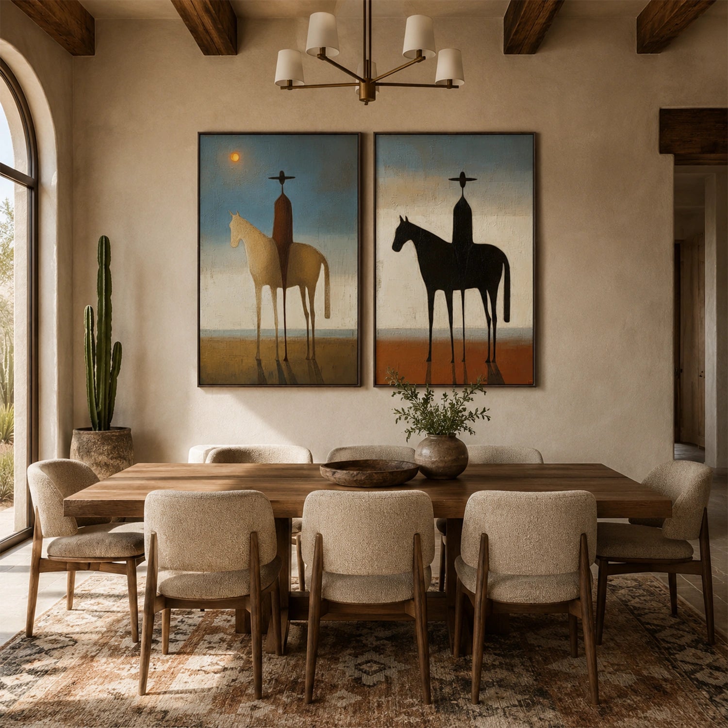 Western Cowboy Wall Art Set of 2 #AC032
