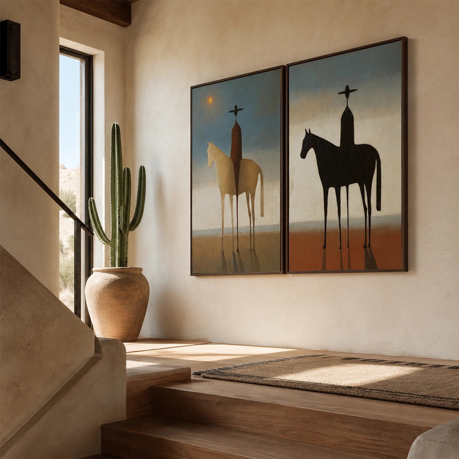 Western Cowboy Wall Art Set of 2 #AC032