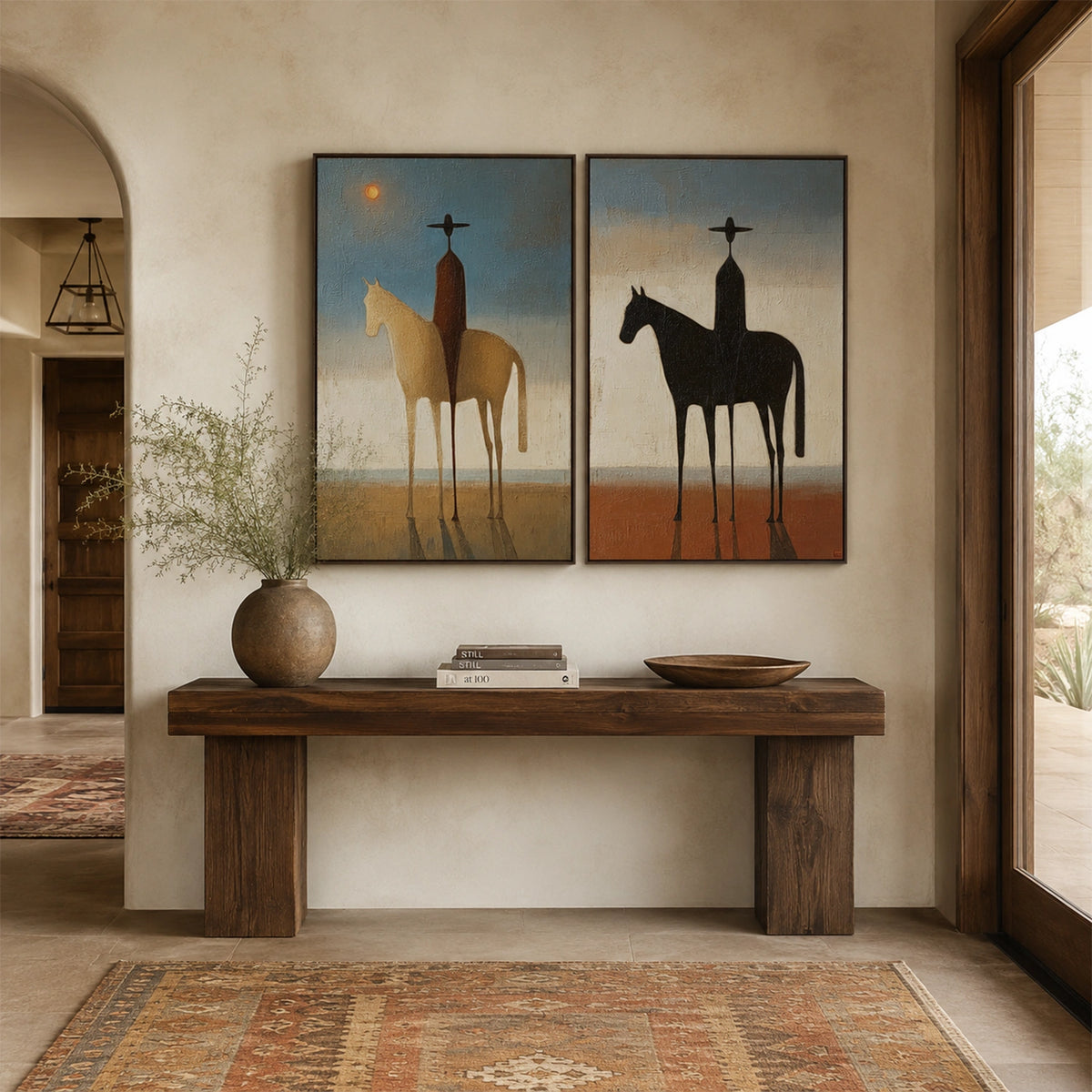 Western Cowboy Wall Art Set of 2 #AC032