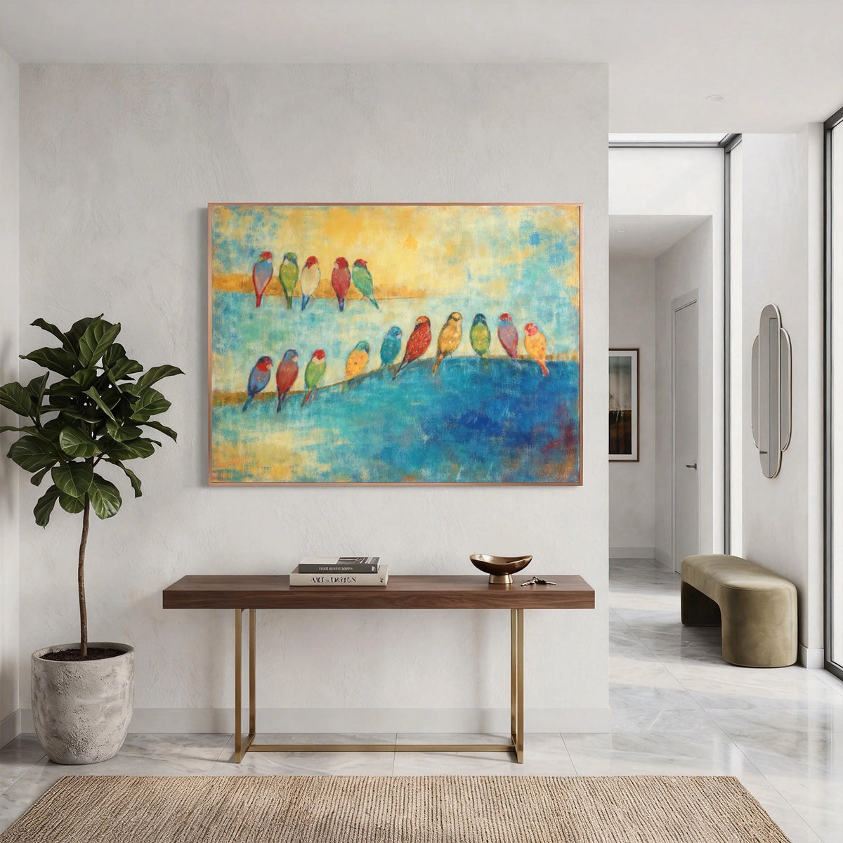 Abstract Animal Bird Wall Art #AN045