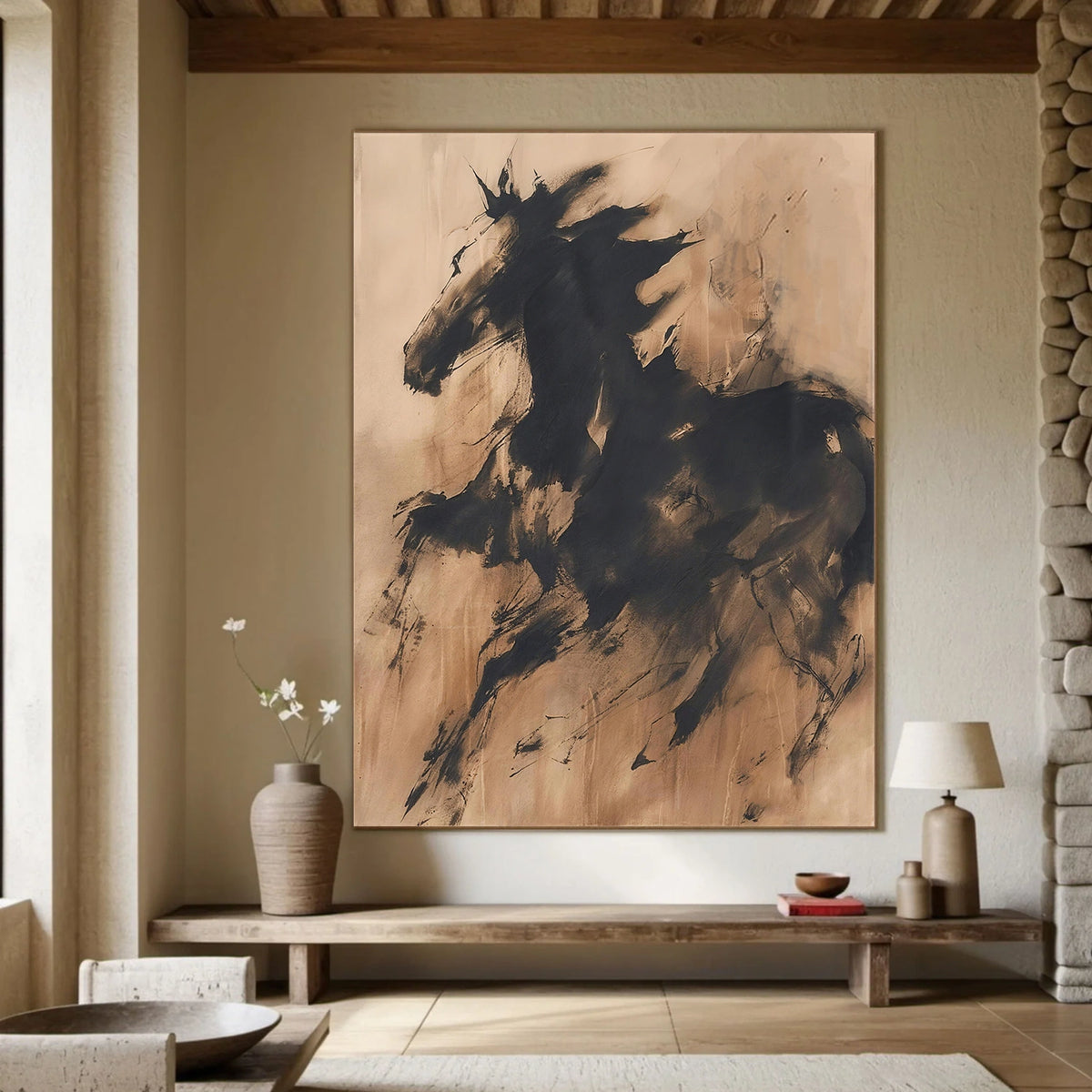 Abstract Animal Horse Wall Art #AN031