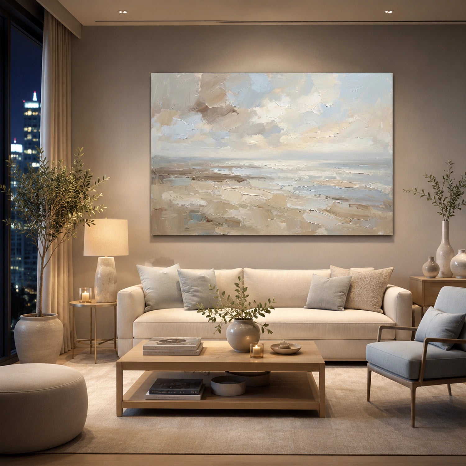 Abstract Ocean And Sky Wall Art #OS112