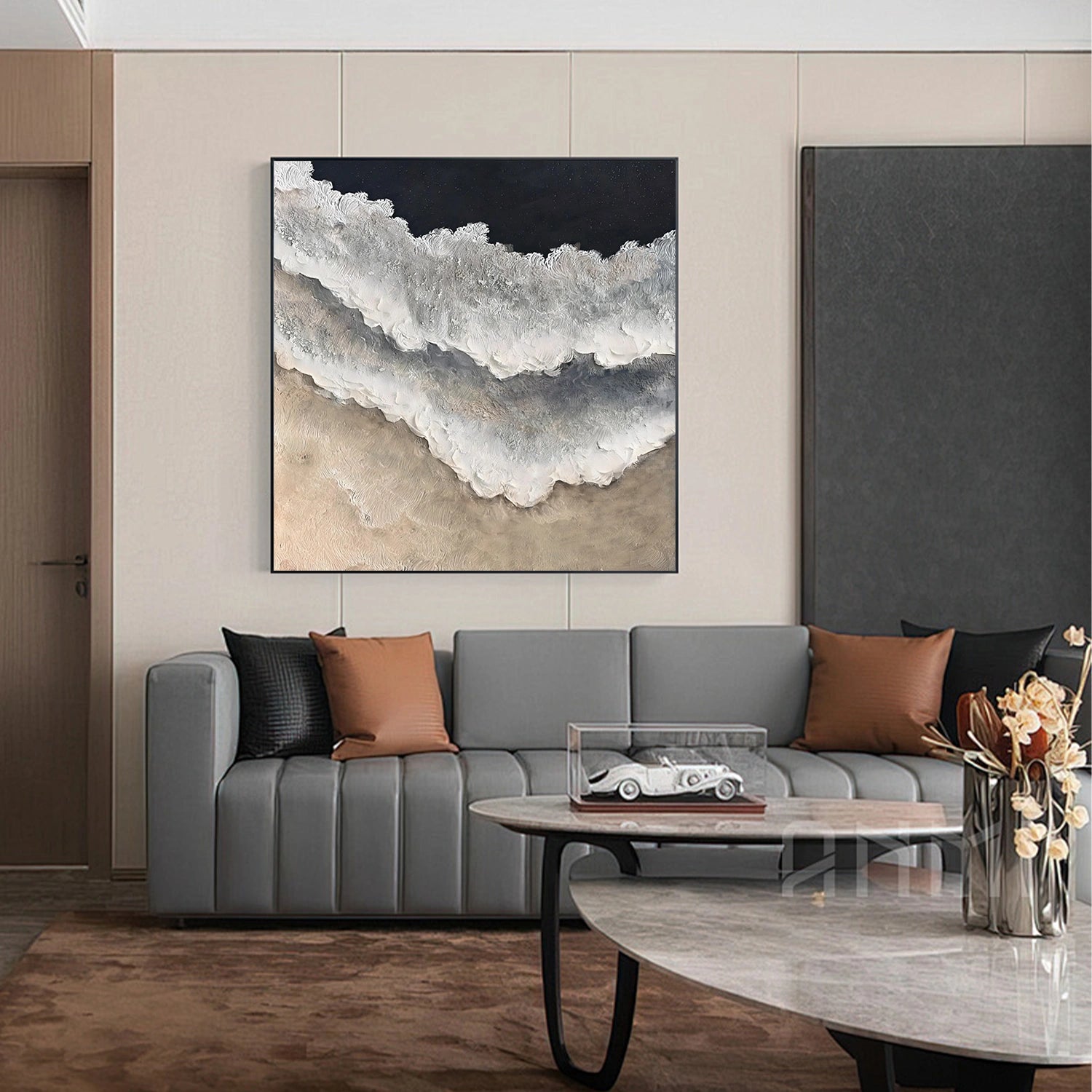 Abstract Ocean And Sky Wall Art #OS004